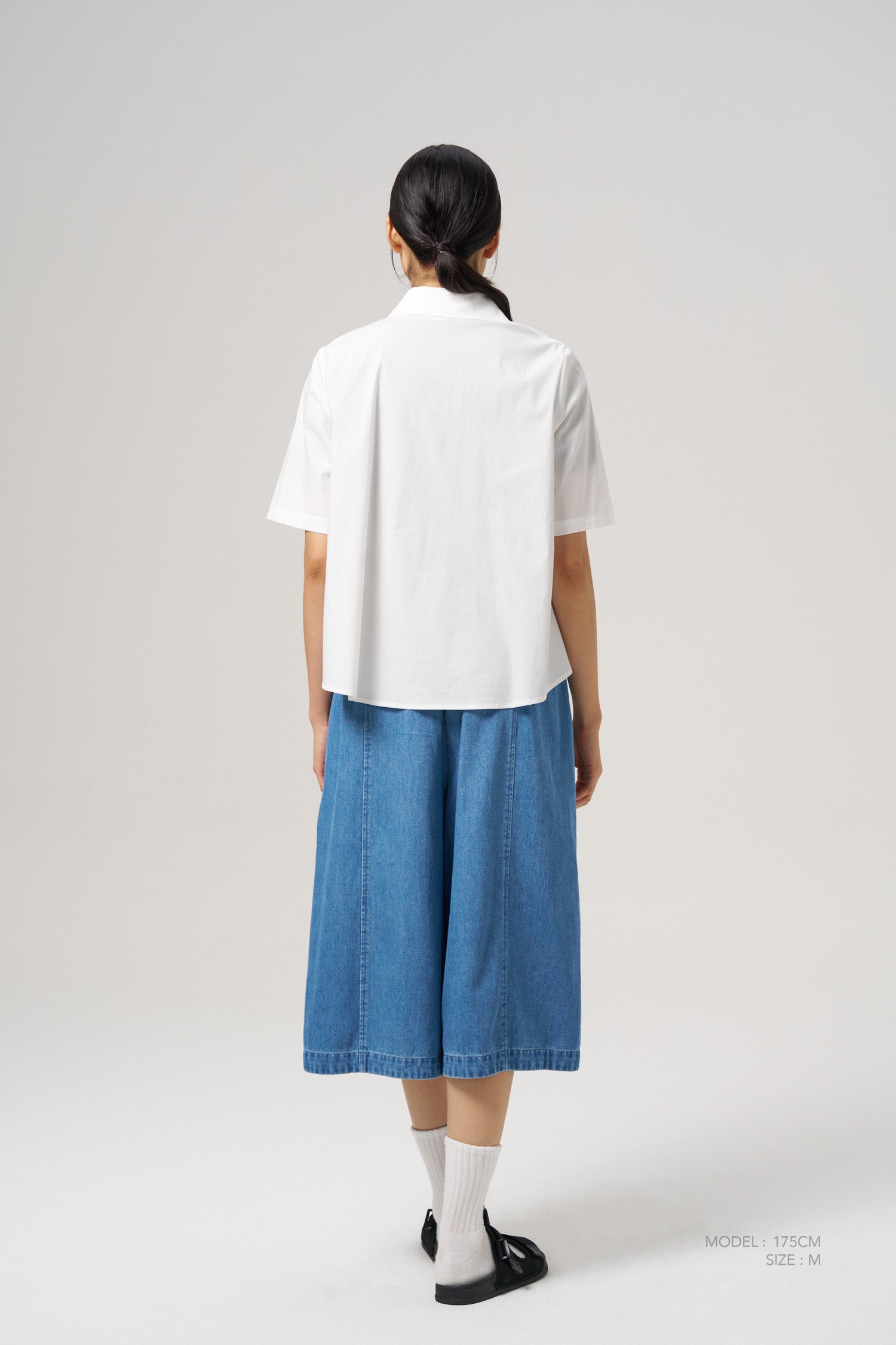 Half Placket Blouse - Cream