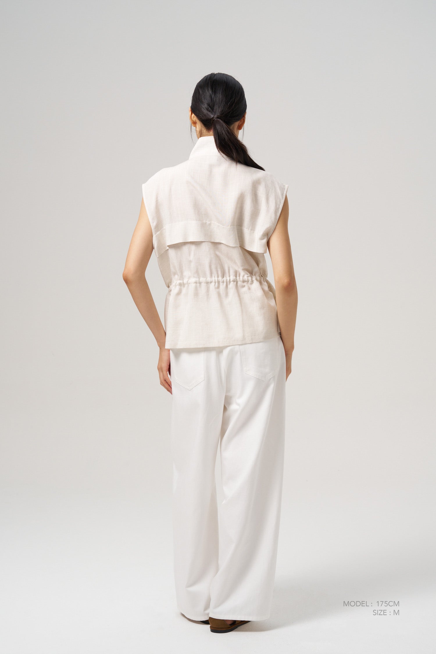 Patch Pocket Vest - Ecru