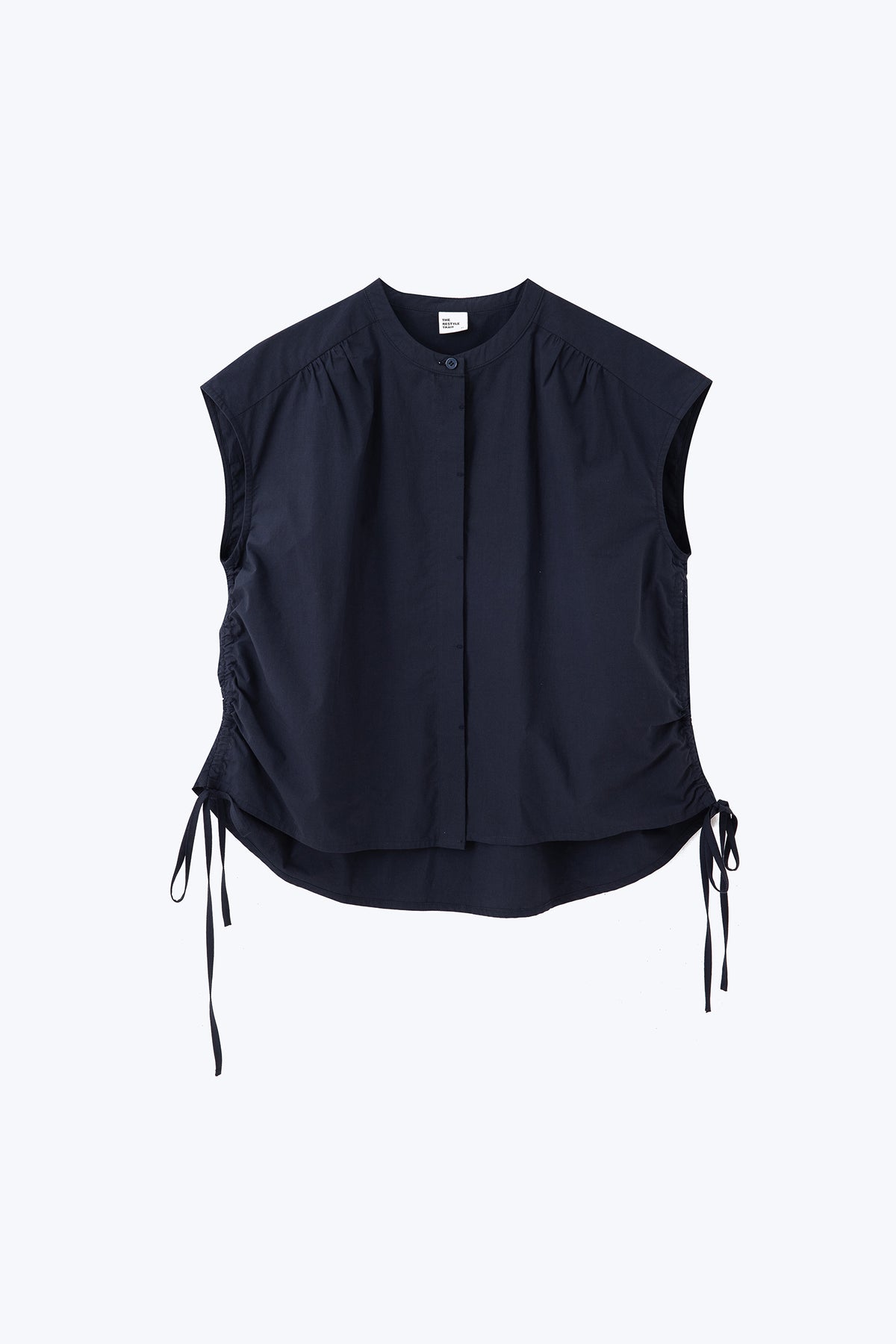 Drawstring Blouse - Navy