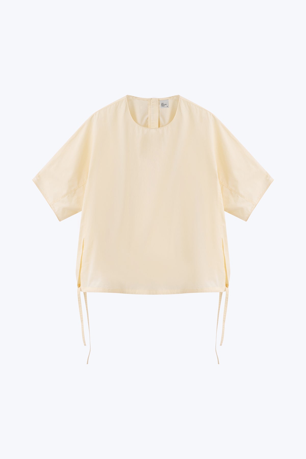 Front Zip Blouse - Beige