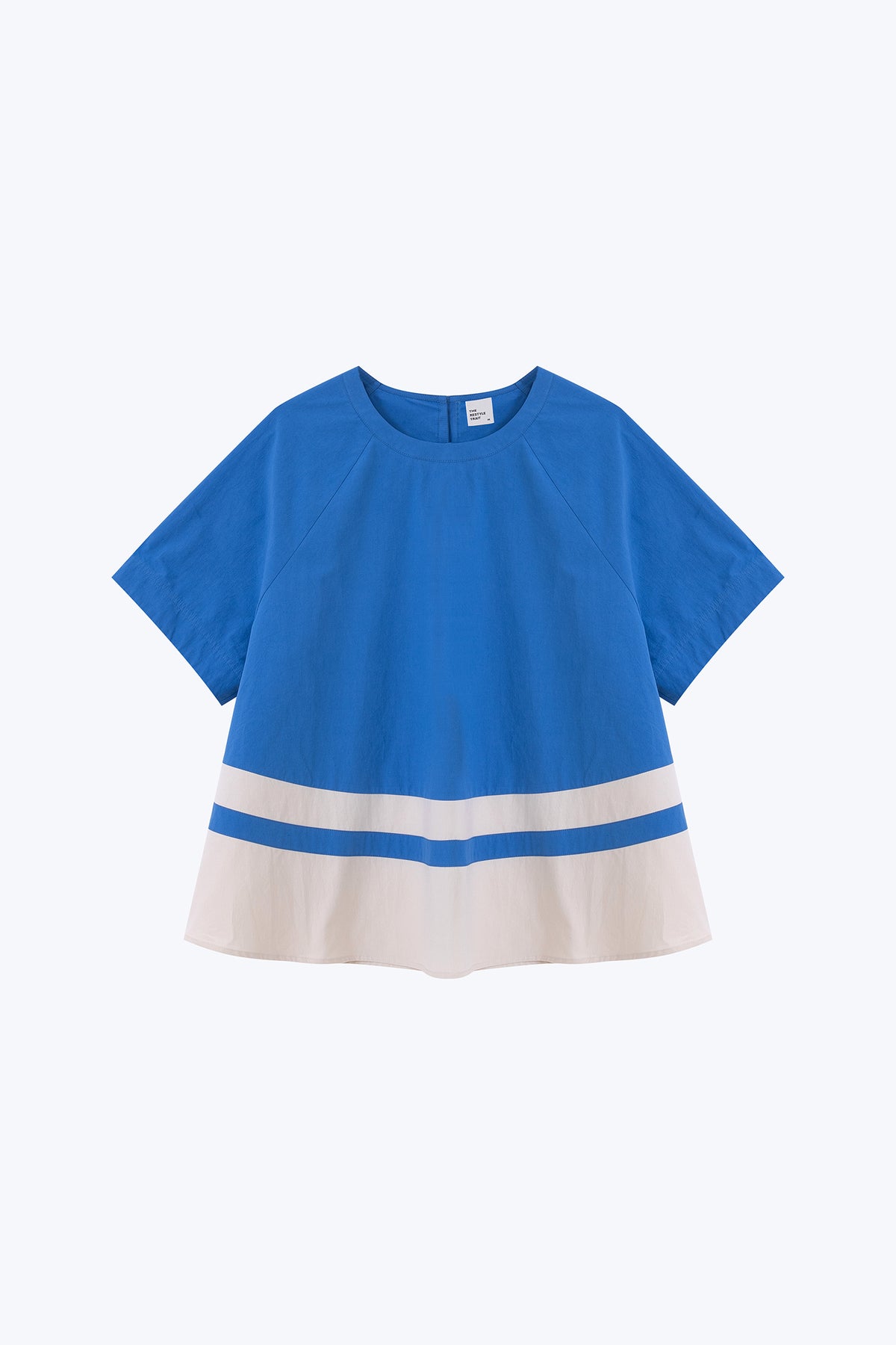 Raglan Colourblock Blouse - Cobalt
