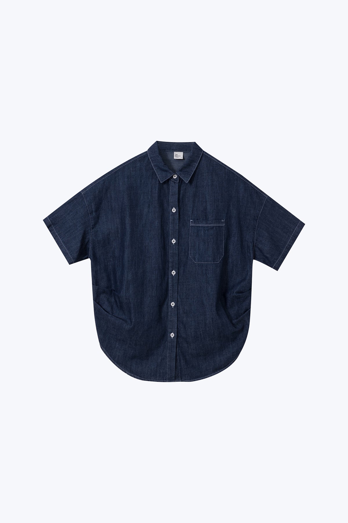 Patch Pocket Blouse - Dark Denim