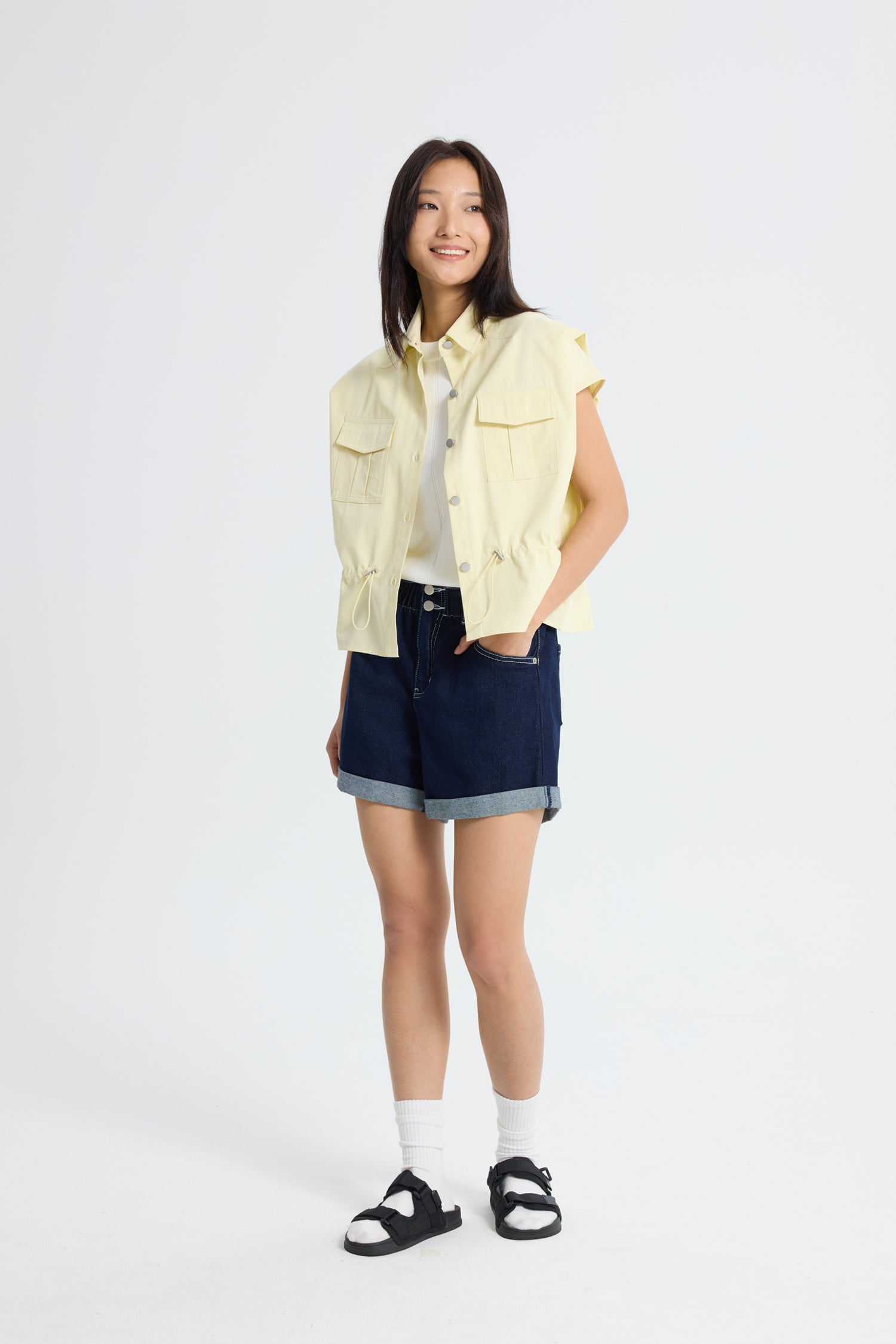 Drawcord Blouse - Butter