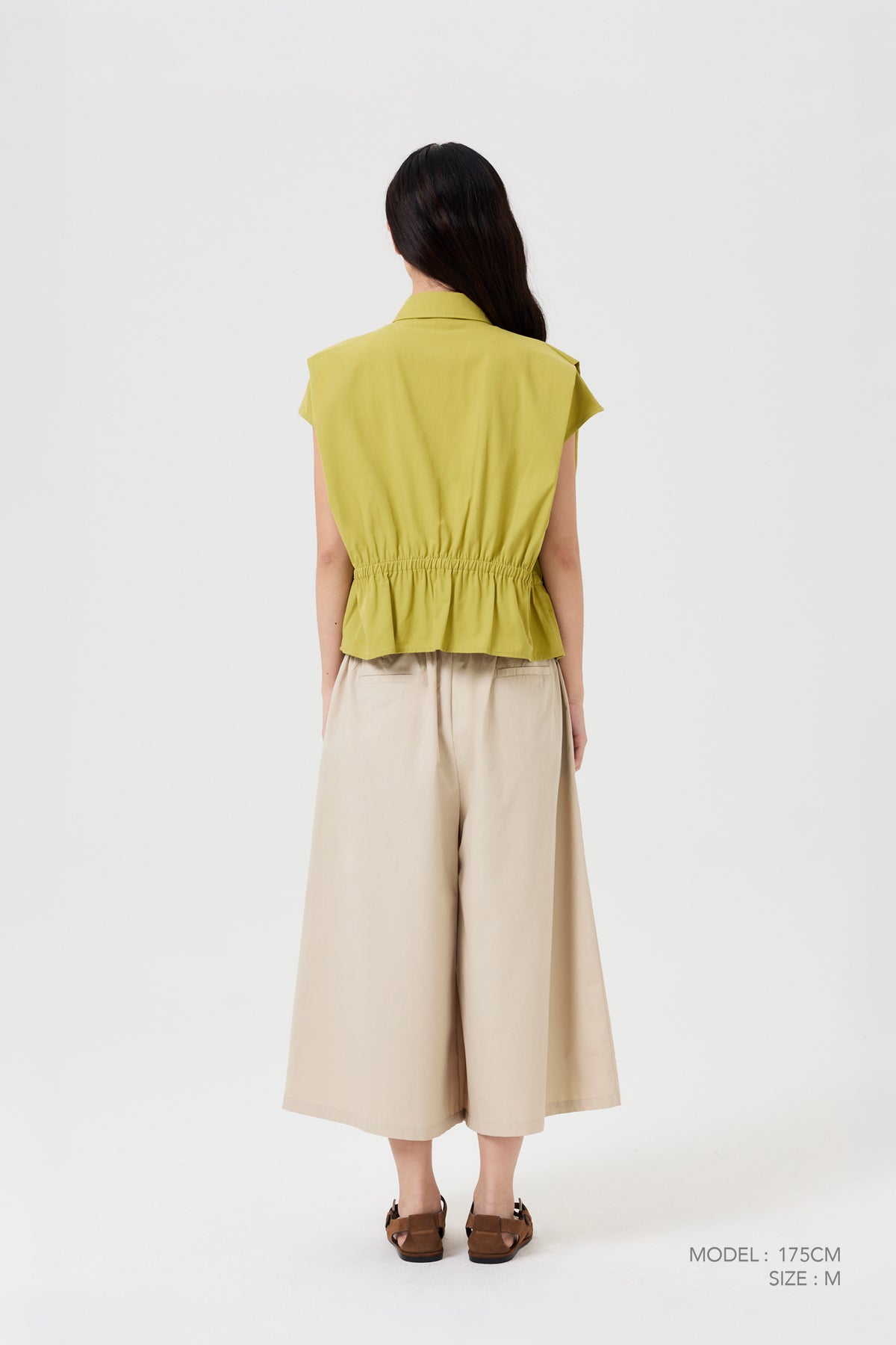 Drawcord Blouse - Olive
