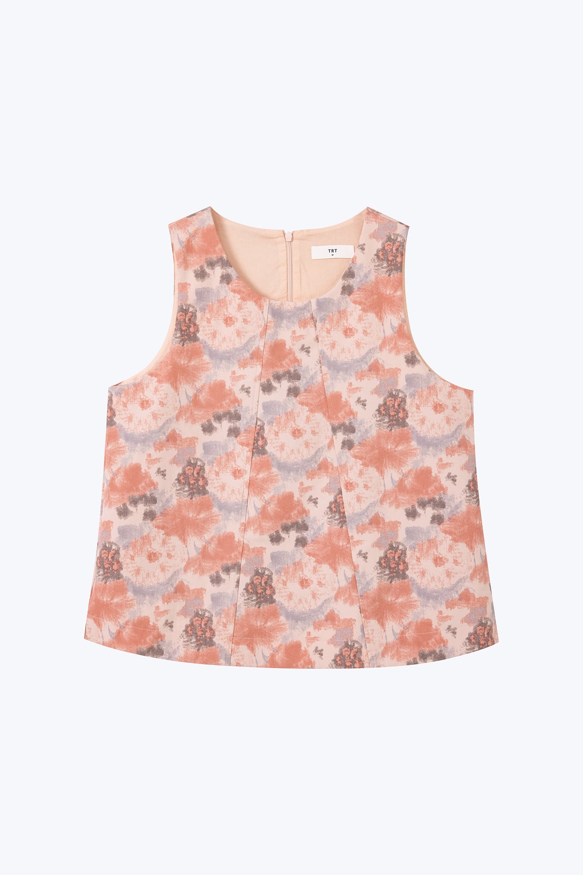 Floral Panelled Blouse - Floral Salmon