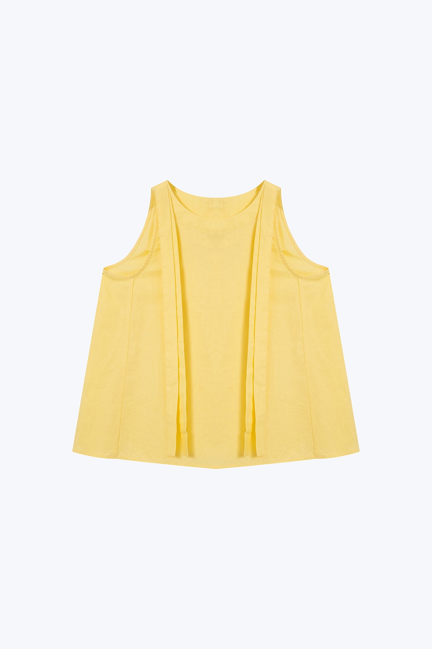 Striped Sleeveless Blouse - Canary