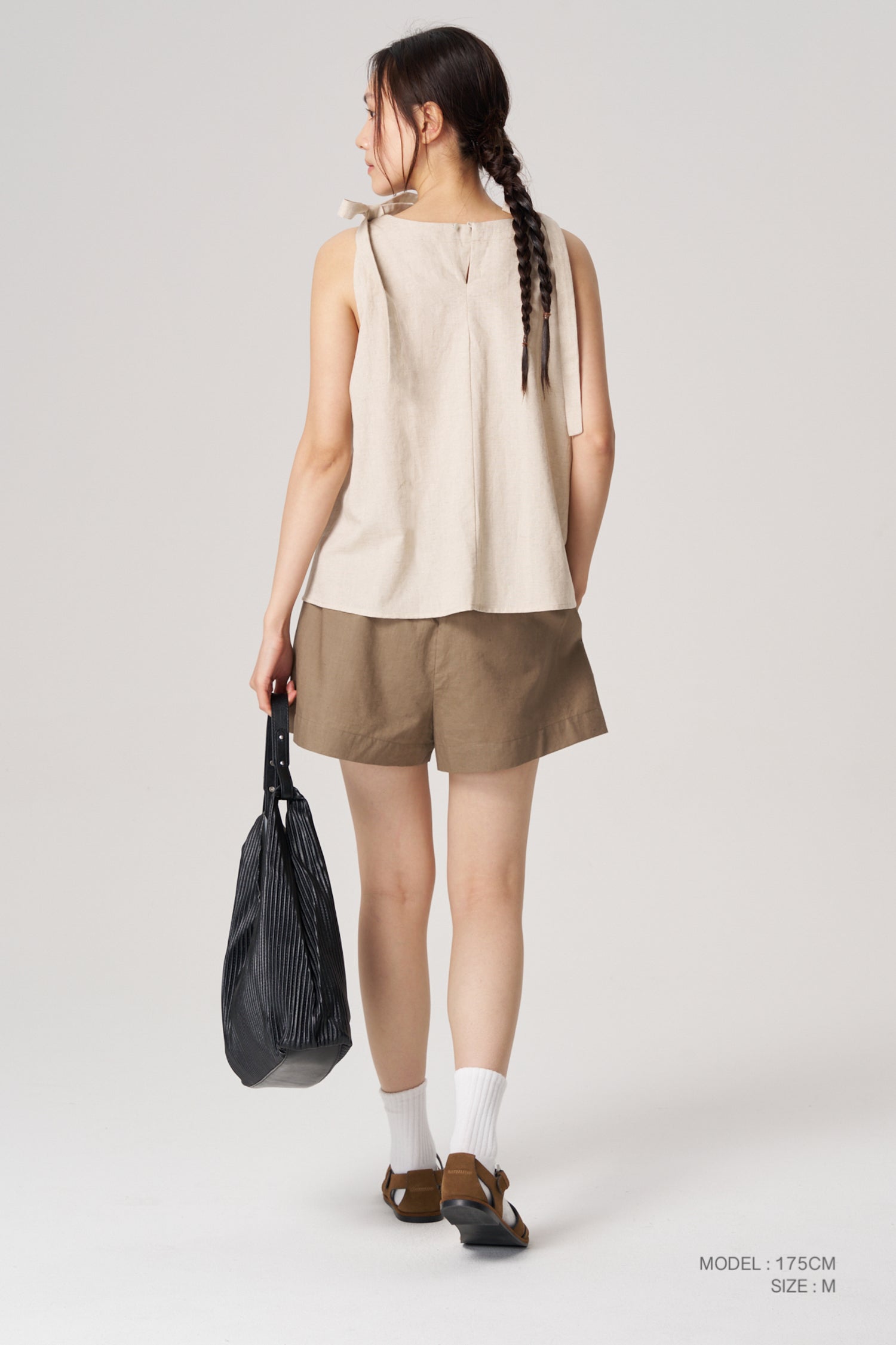 Striped Sleeveless Blouse - Ecru