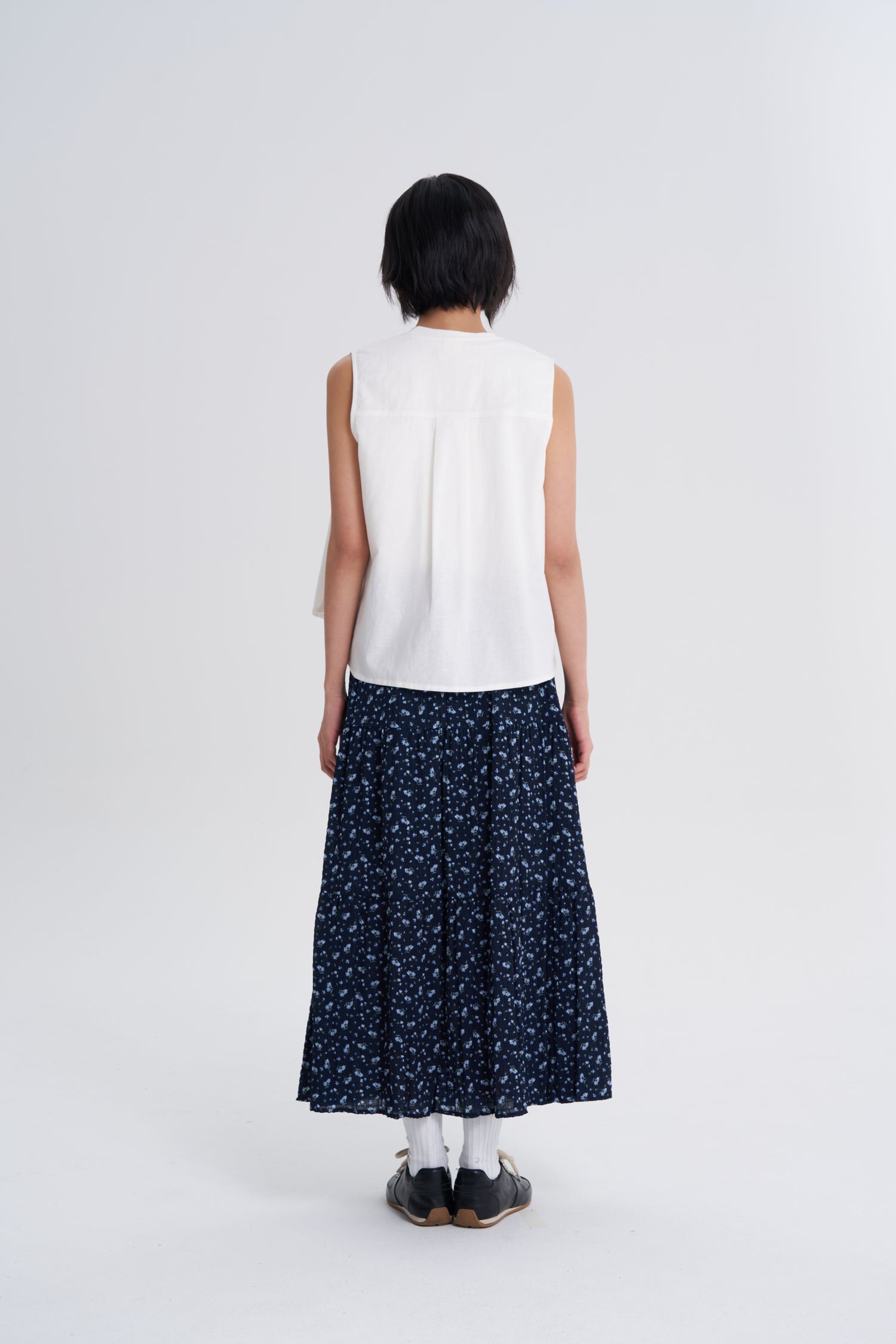 Snap Button Blouse - Cream