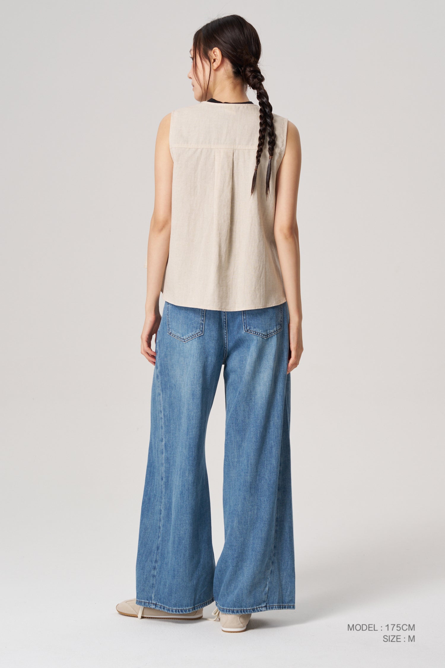 Snap Button Blouse - Ecru