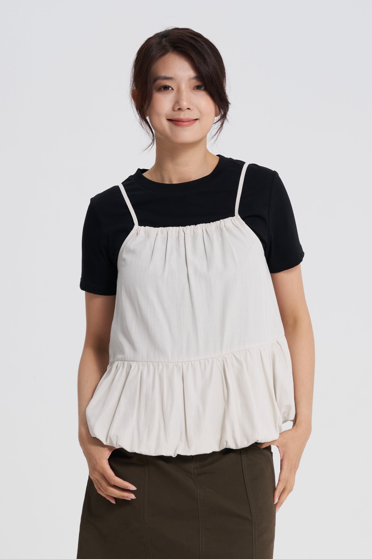 Cloud Hem Blouse - Sand