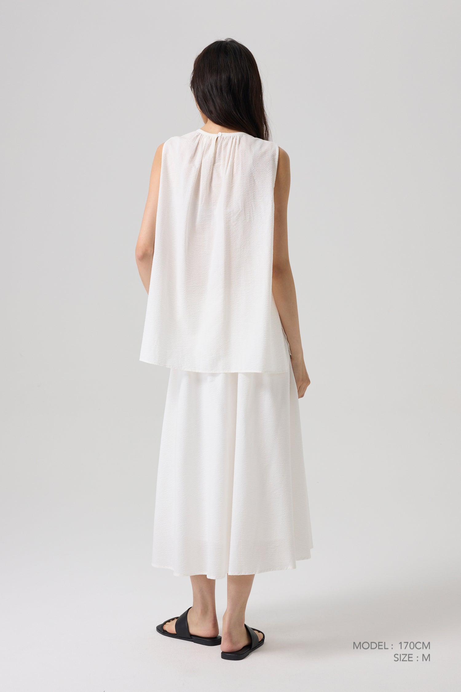 Pintuck Collar Blouse - Cream