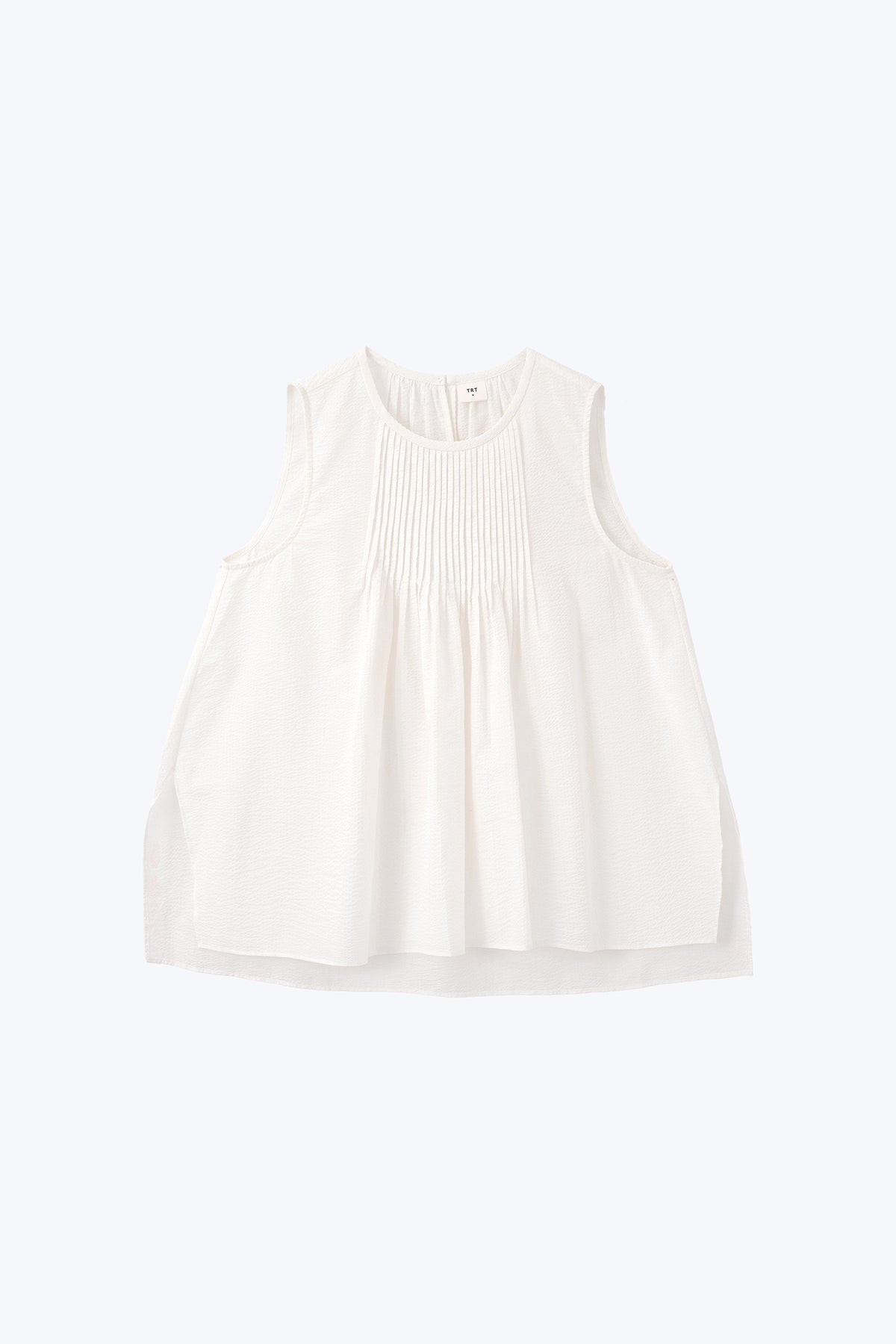 Pintuck Collar Blouse - Cream