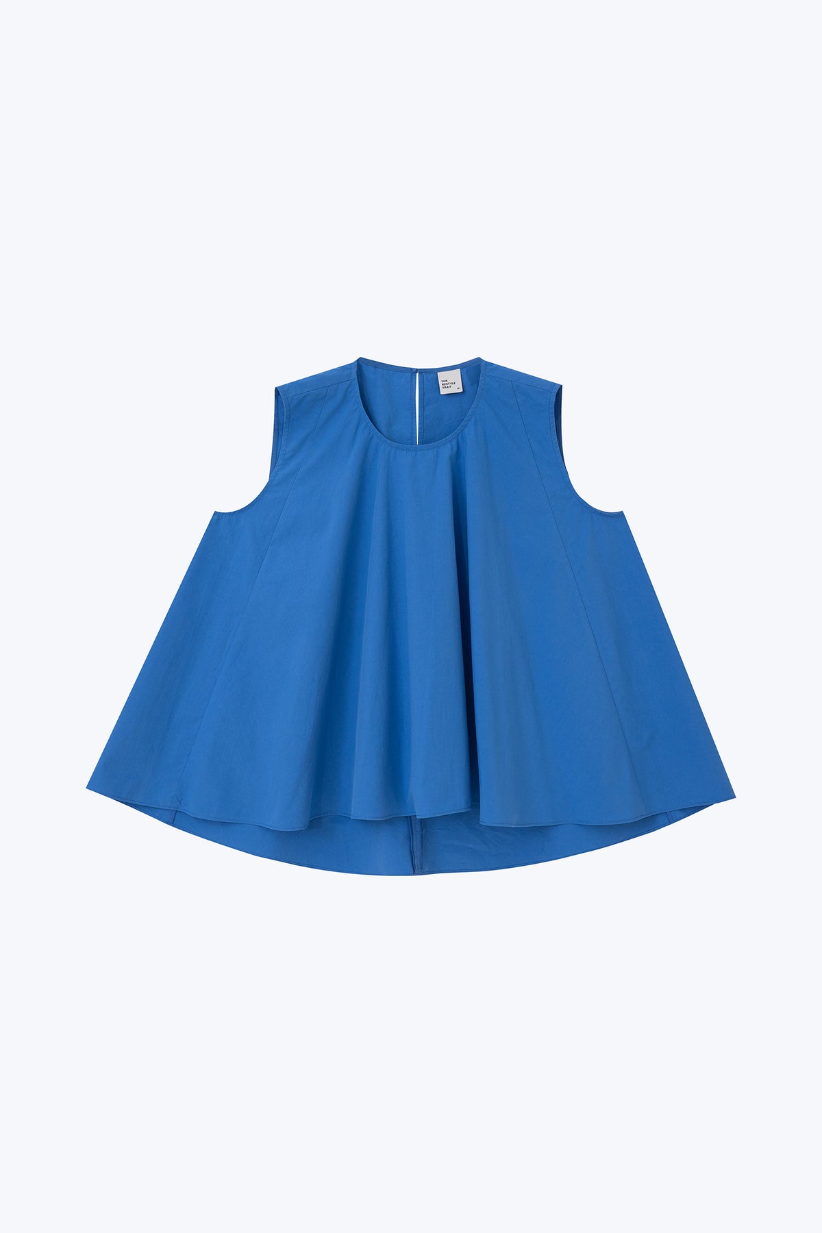 Sleeveless Drape Blouse - Cobalt