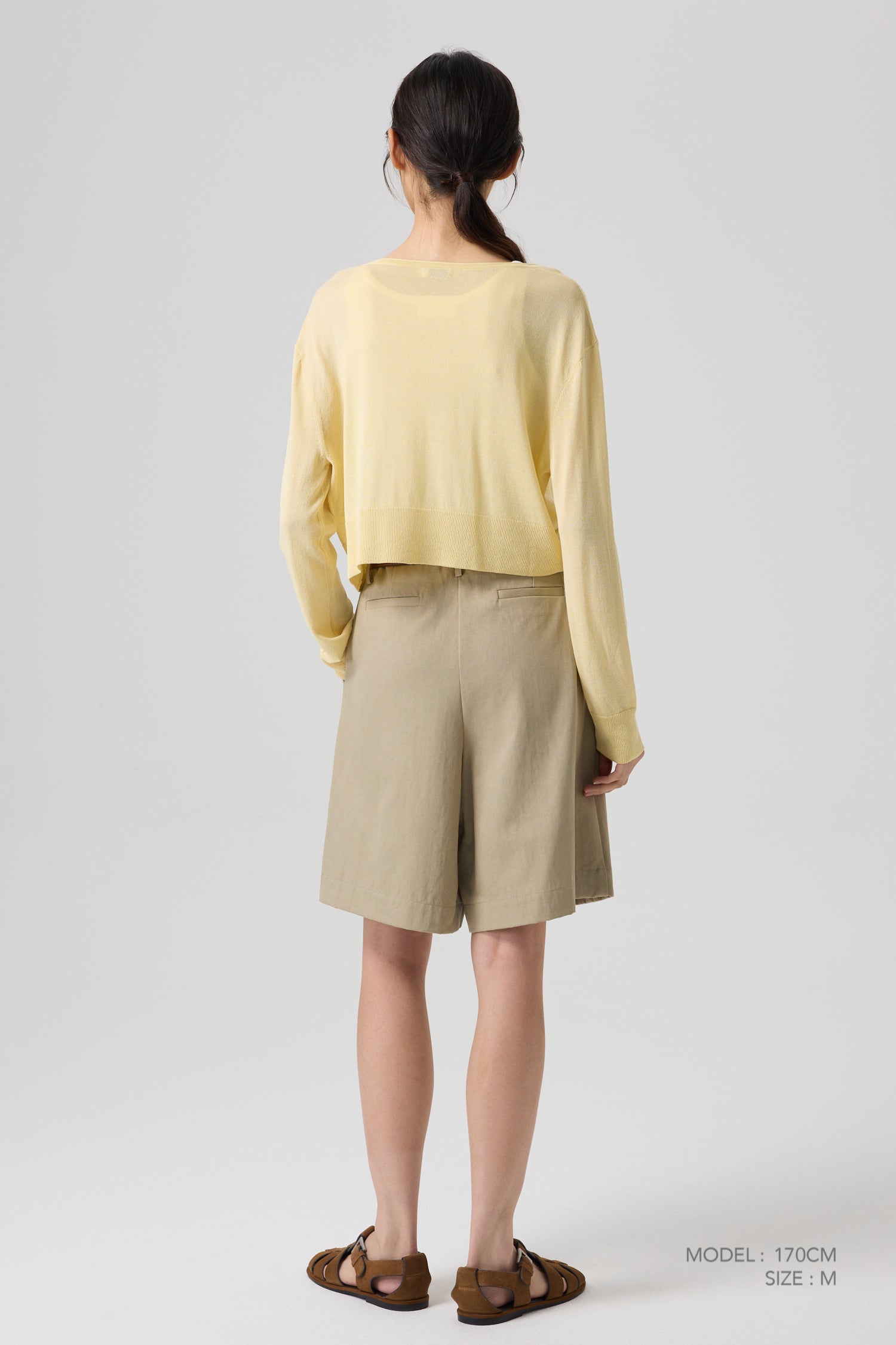 Front Bow Cardigan - Canary