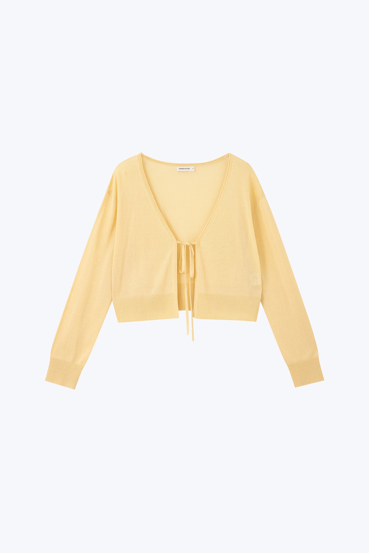 Front Bow Cardigan - Canary