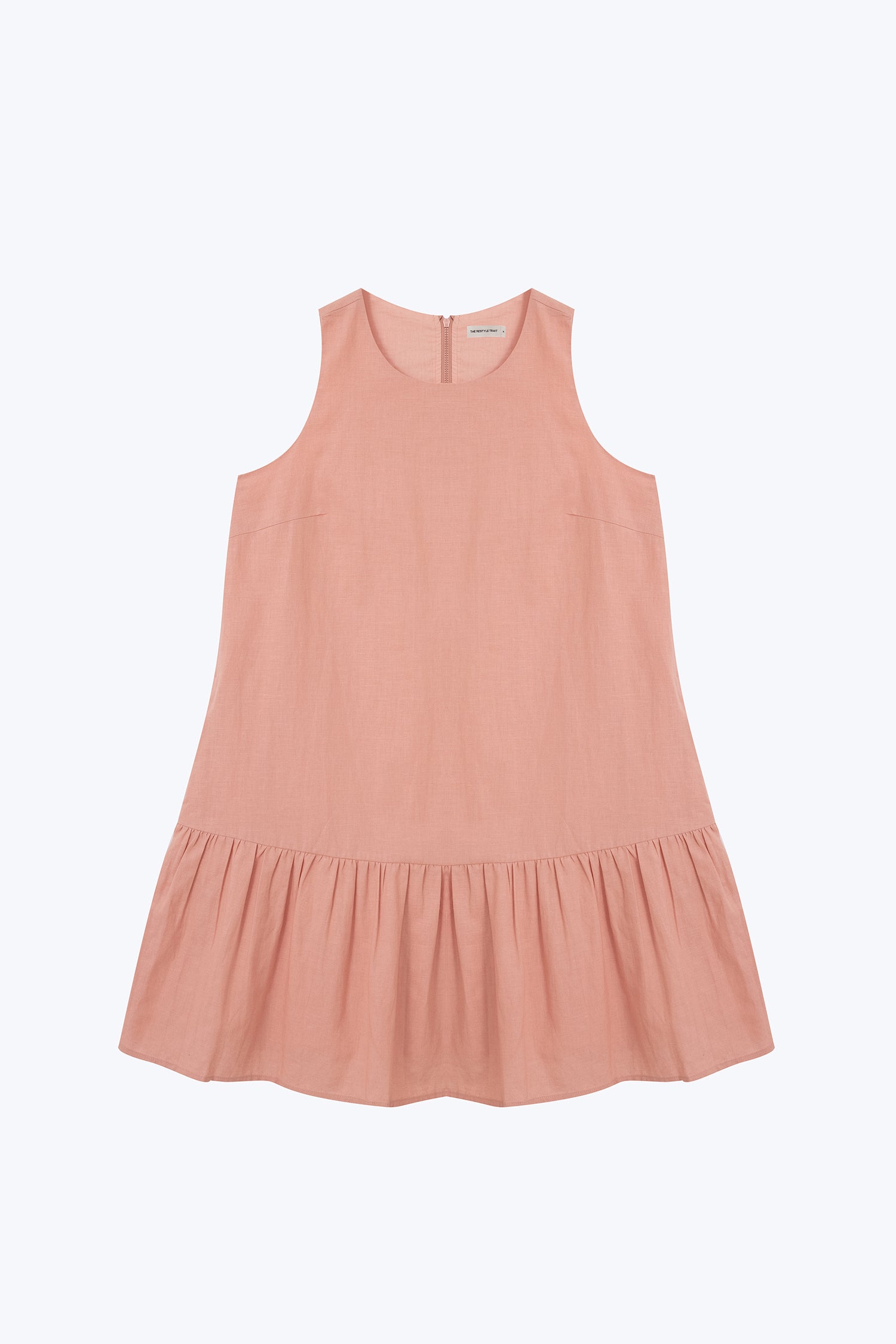 Ruffle Hem Sleeveless Dress - Blush