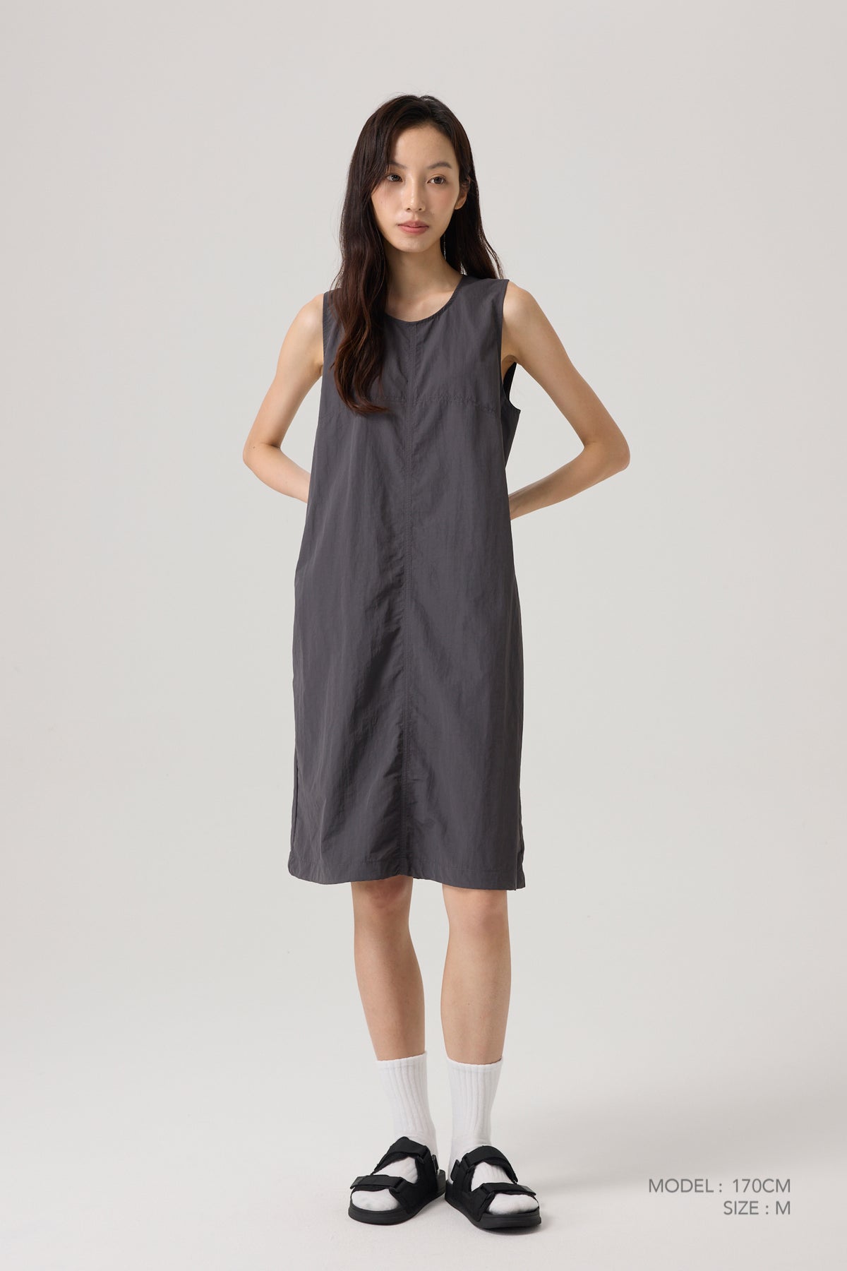 Sleeveless Dress - Charcoal