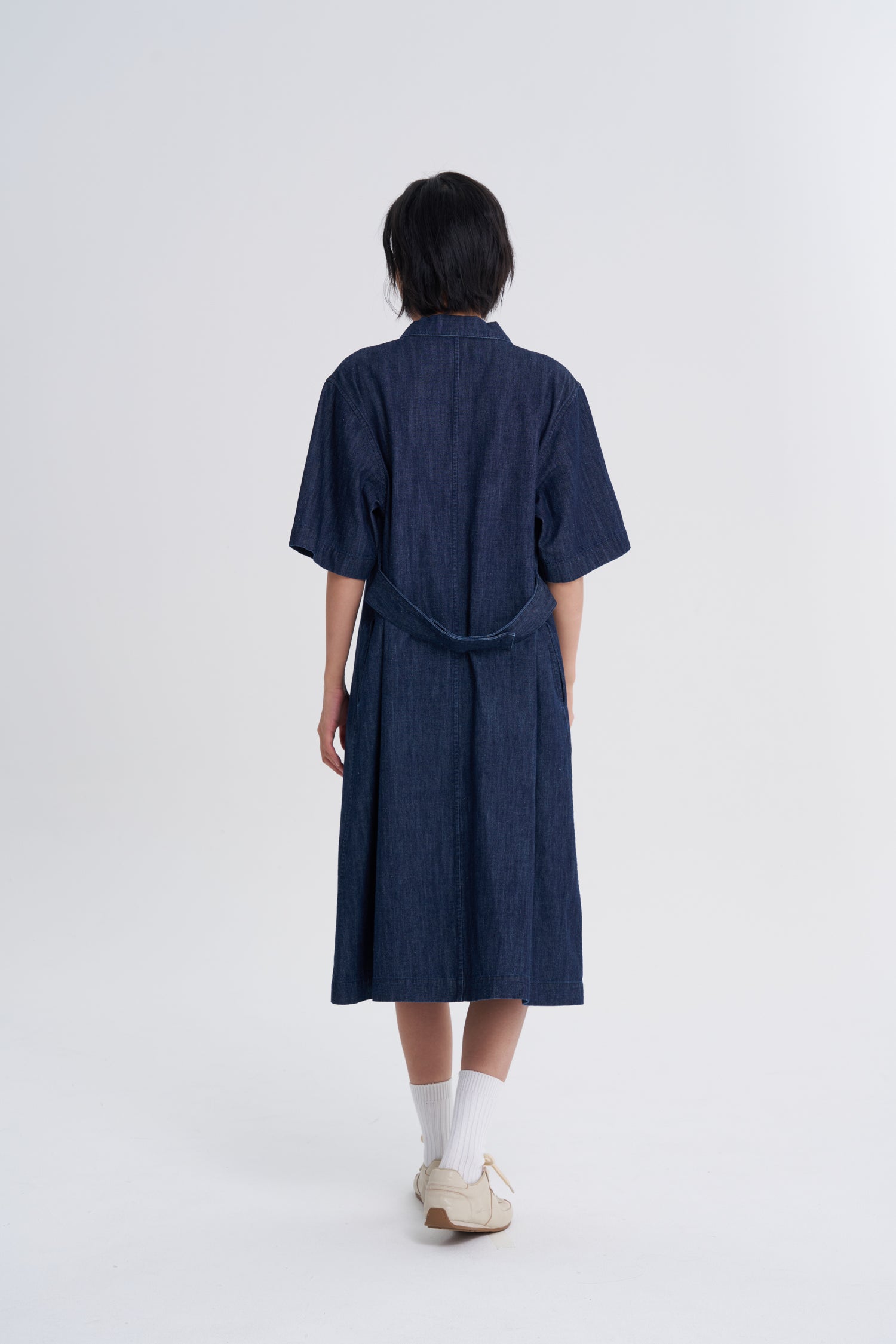 Denim Shirtdress - Dark Denim