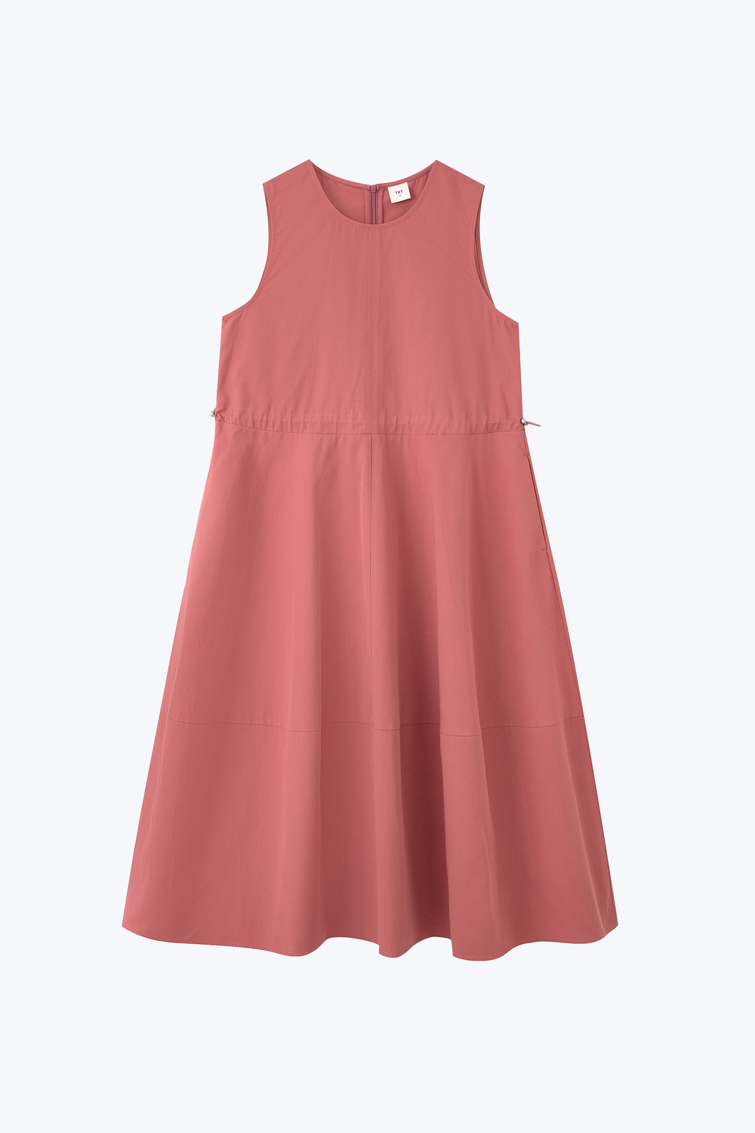 Drawcord Balloon Dress - Dusty Rose
