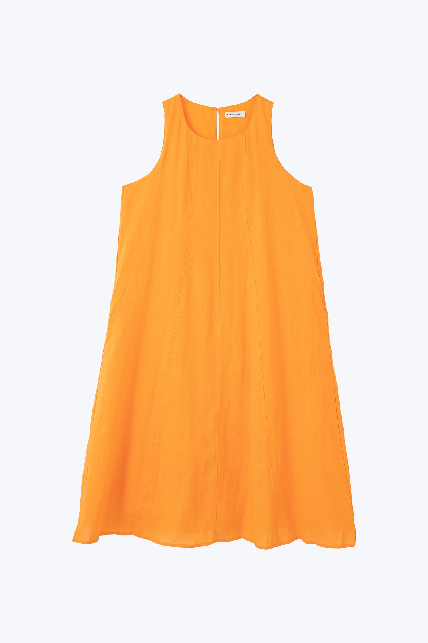 Sleeveless Panel Dress - Orange