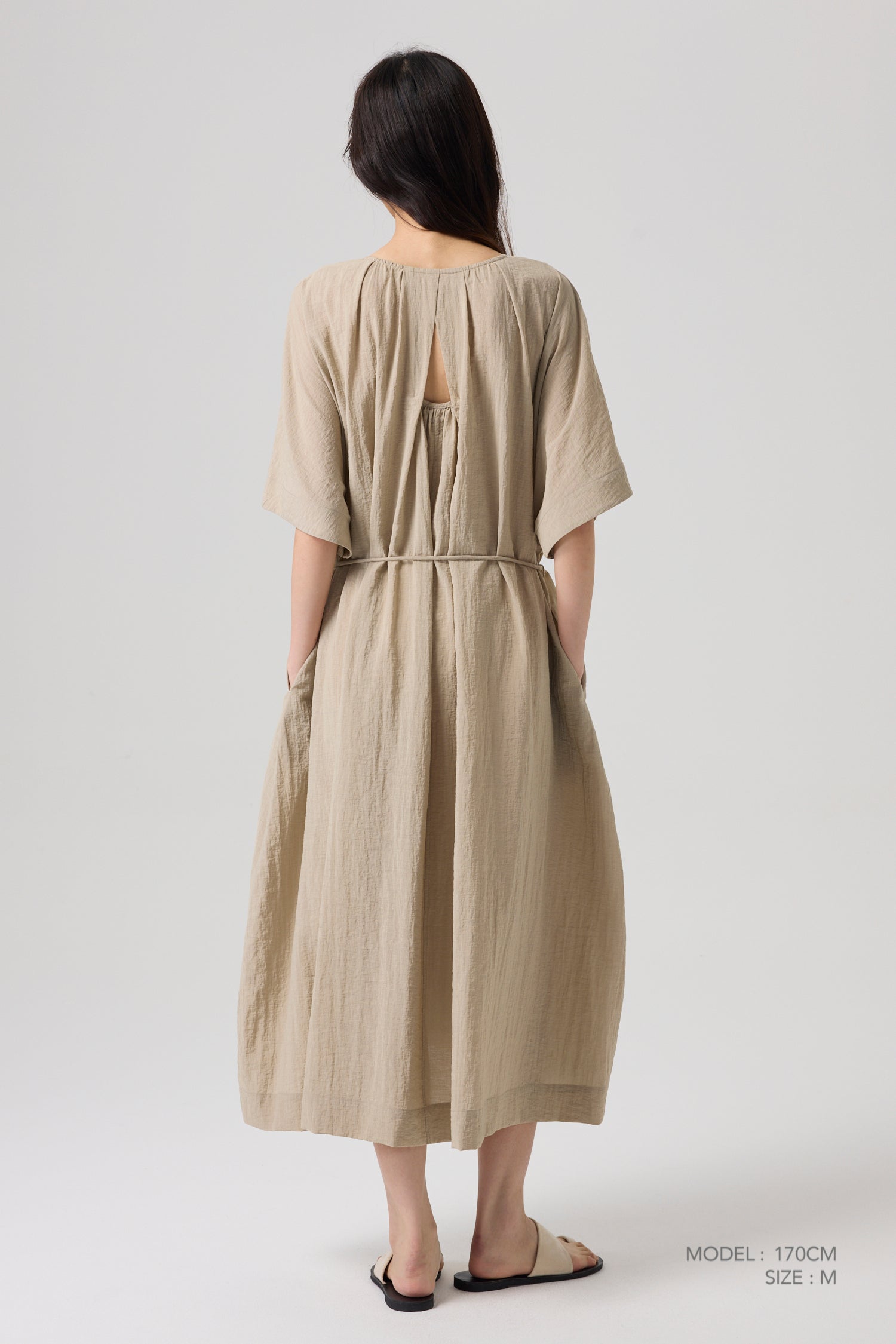 Dolman Sleeve Dress - Khaki