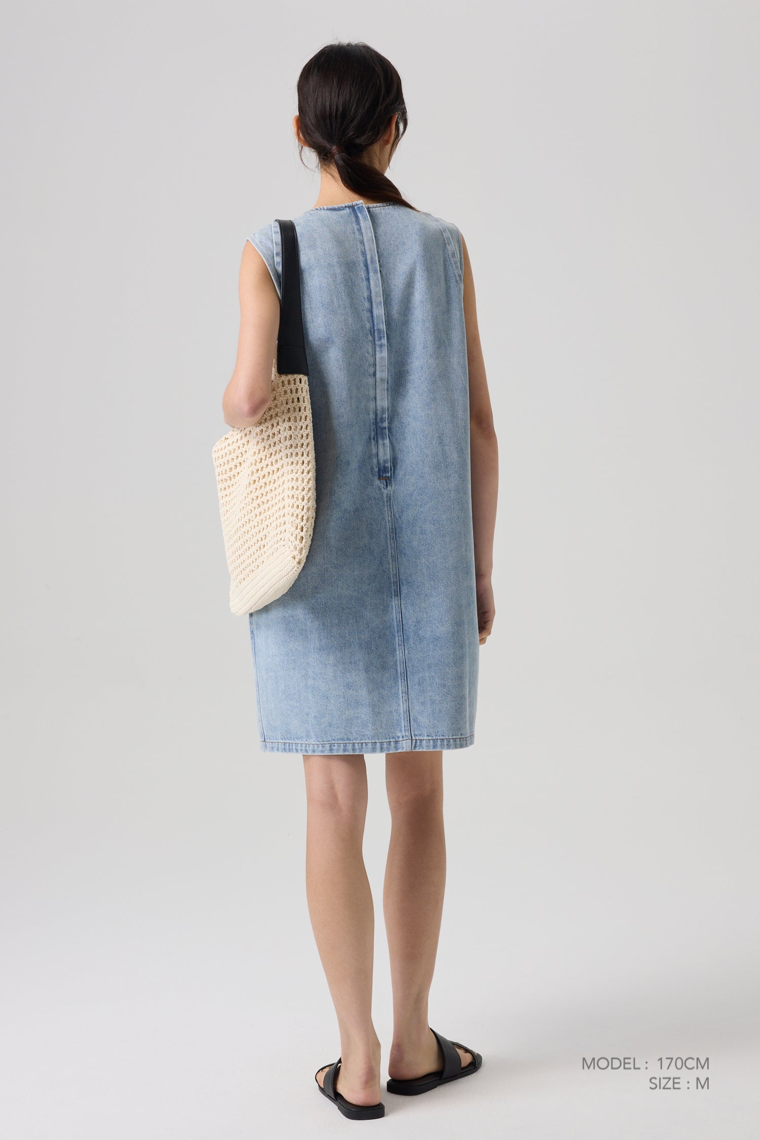 Denim Sleeveless Dress - Denim