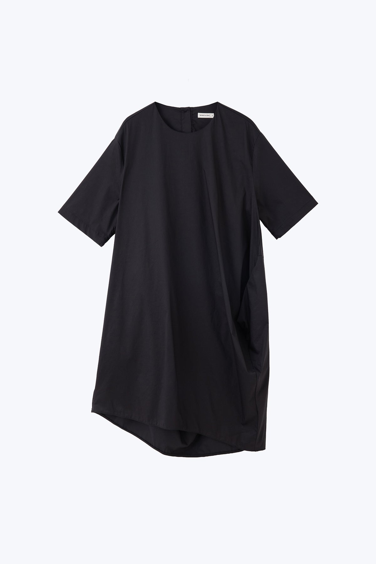 Asymmetric Drape Dress - Black