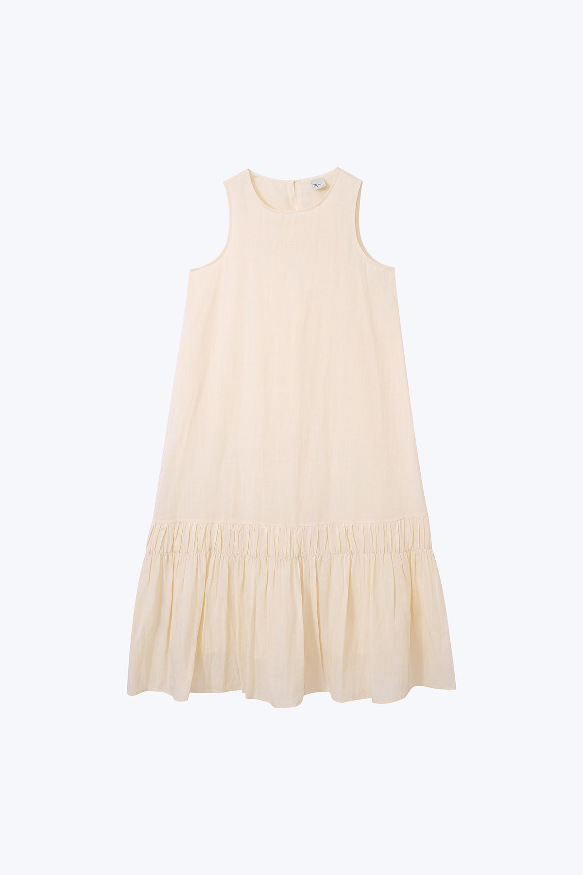Ruffle Hem Dress - Beige
