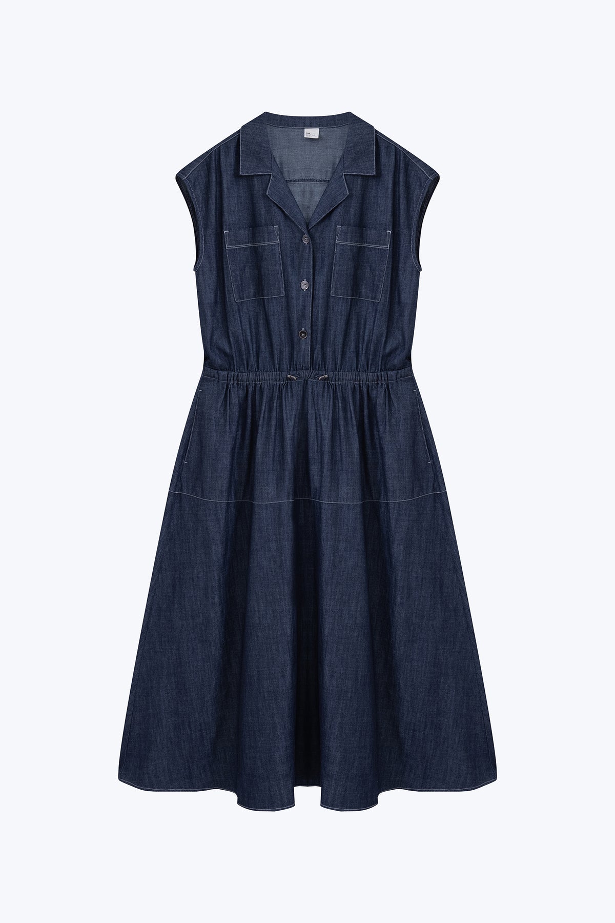 Drawcord Dress - Dark Denim