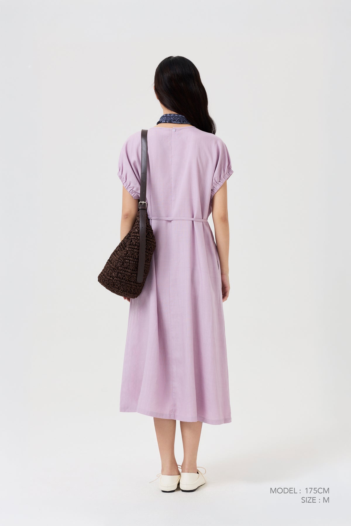 Elasticised Cuff Dress - Yam