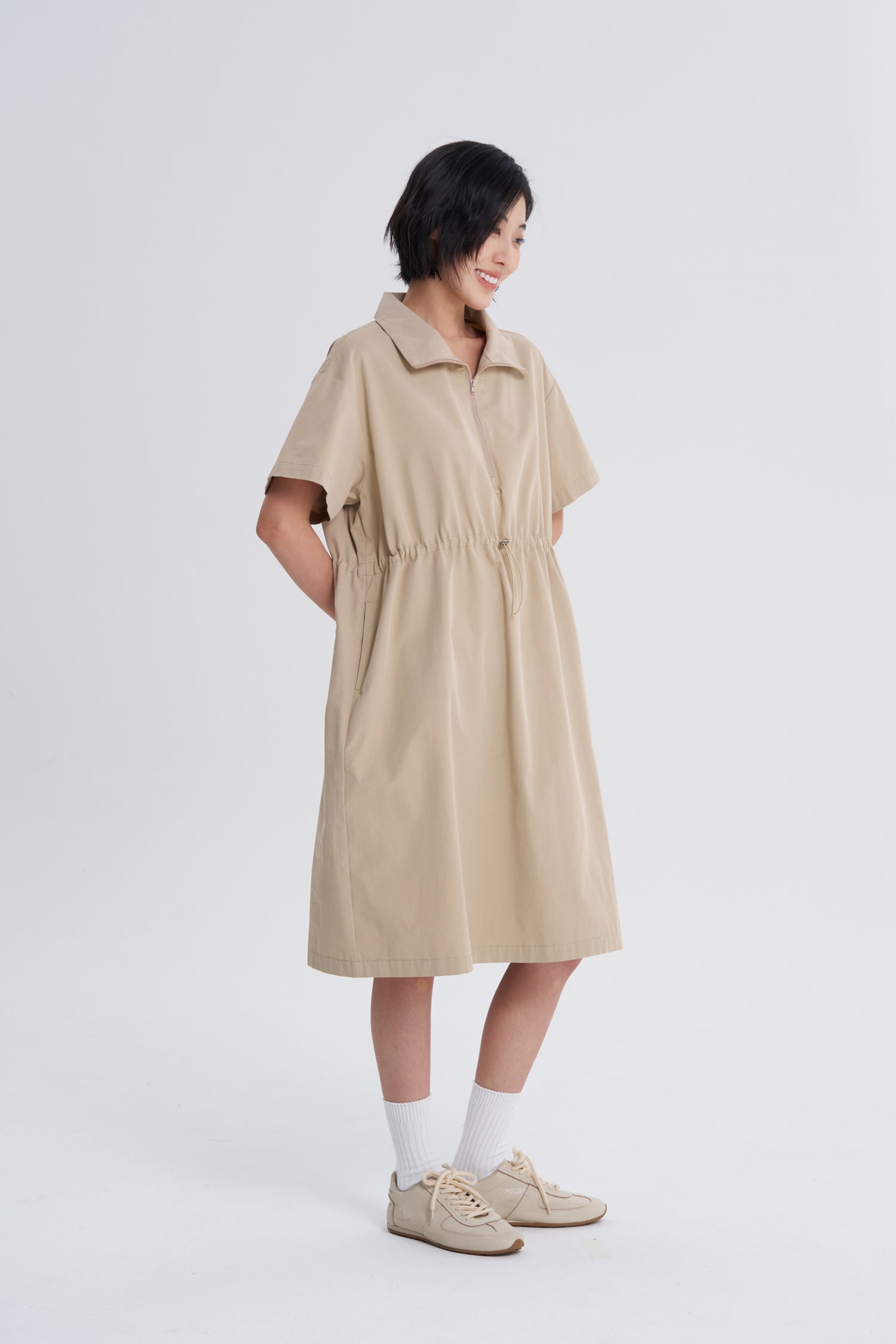 Patch Pocket Dress - Khaki
