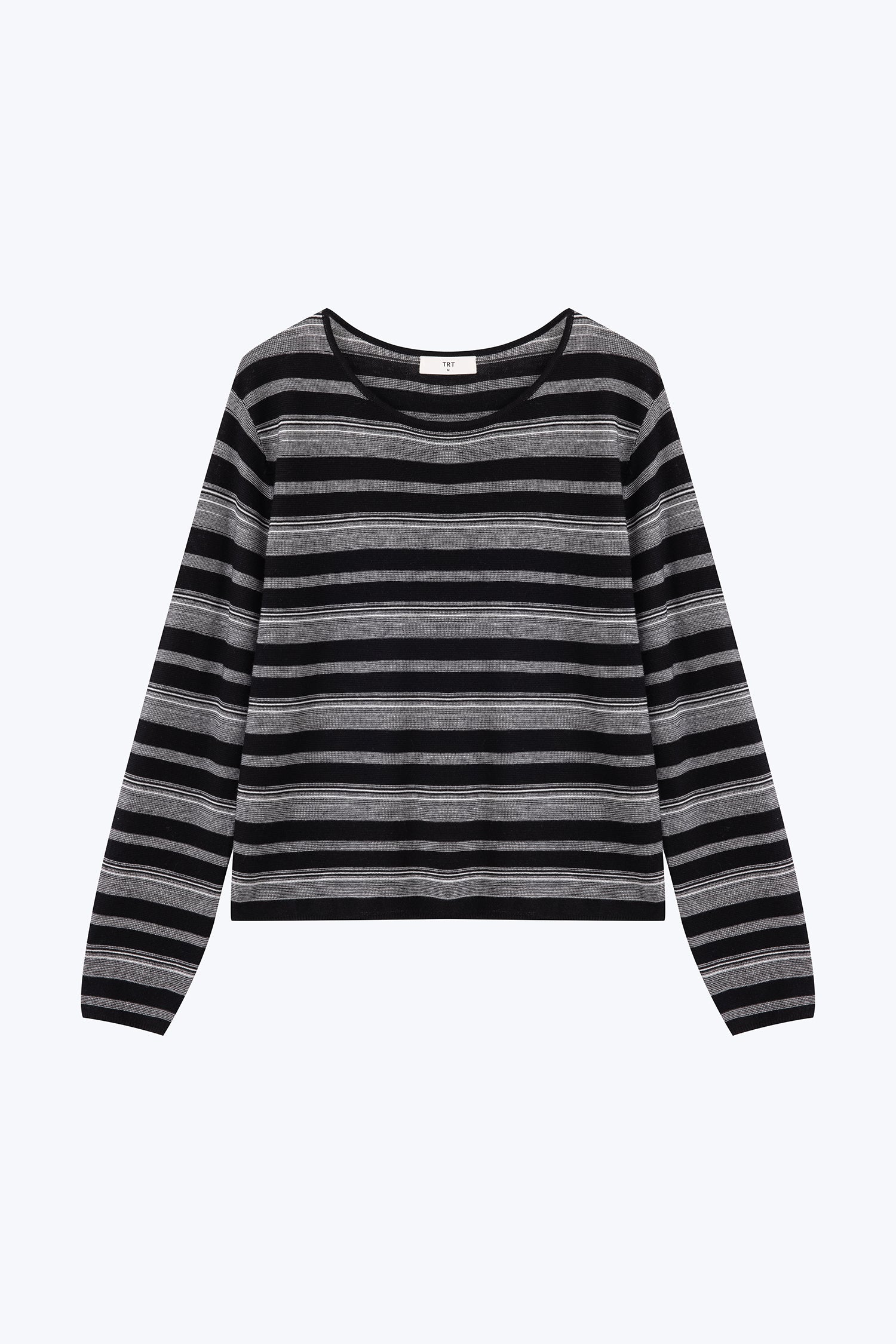 Knitted Striped Long Sleeve - Black