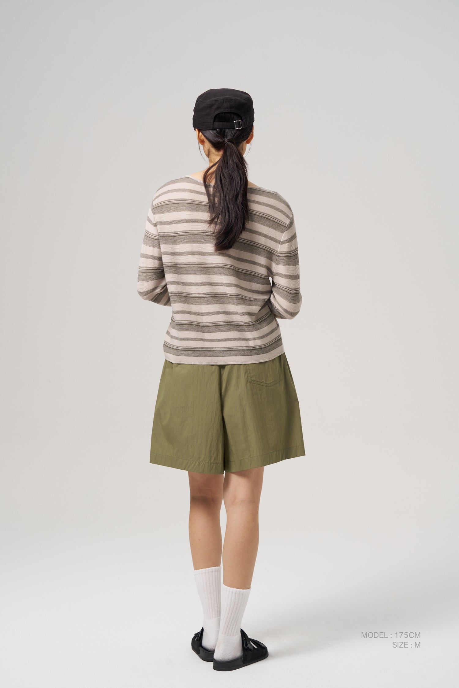 Knitted Striped Long Sleeve - Sand