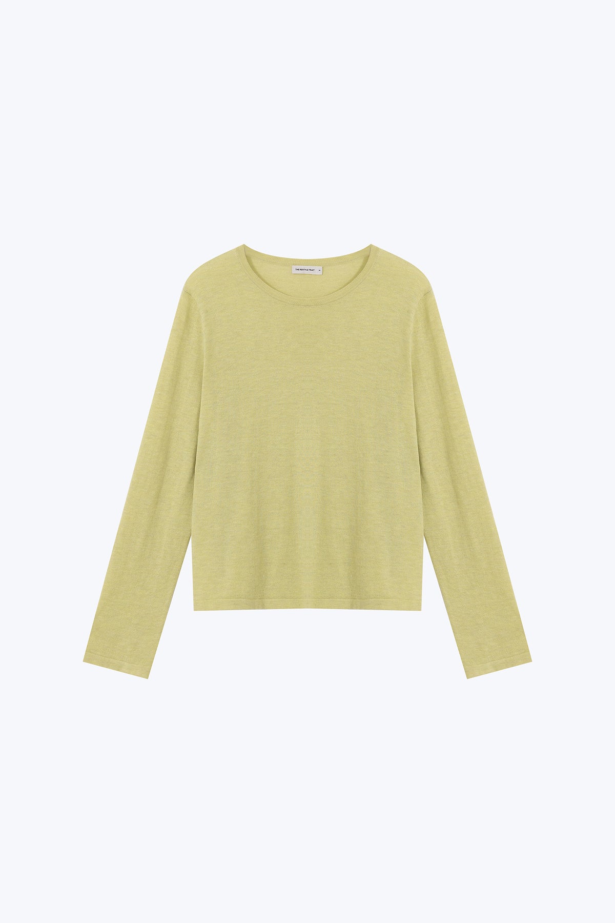 Knitted Long Sleeve Sweater - Bright Yellow