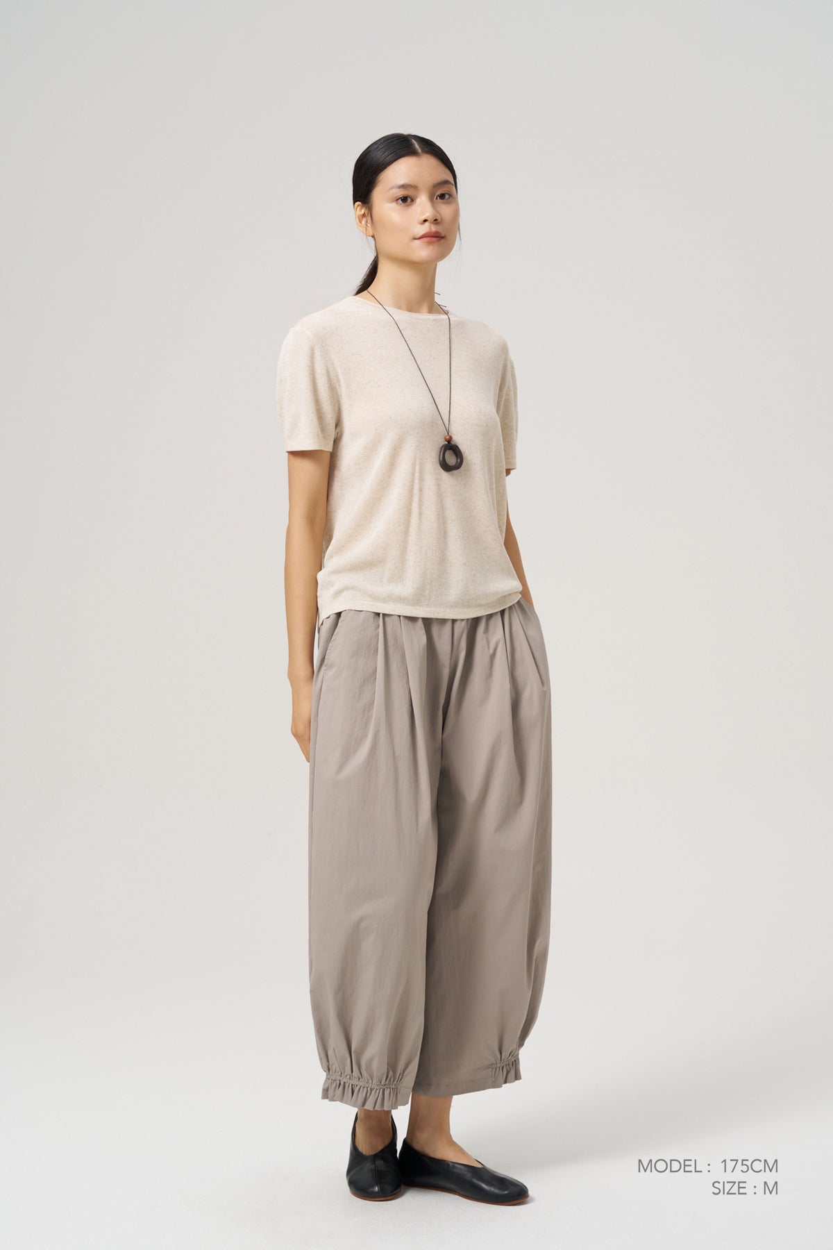 Knitted Short Sleeve Top - Ecru