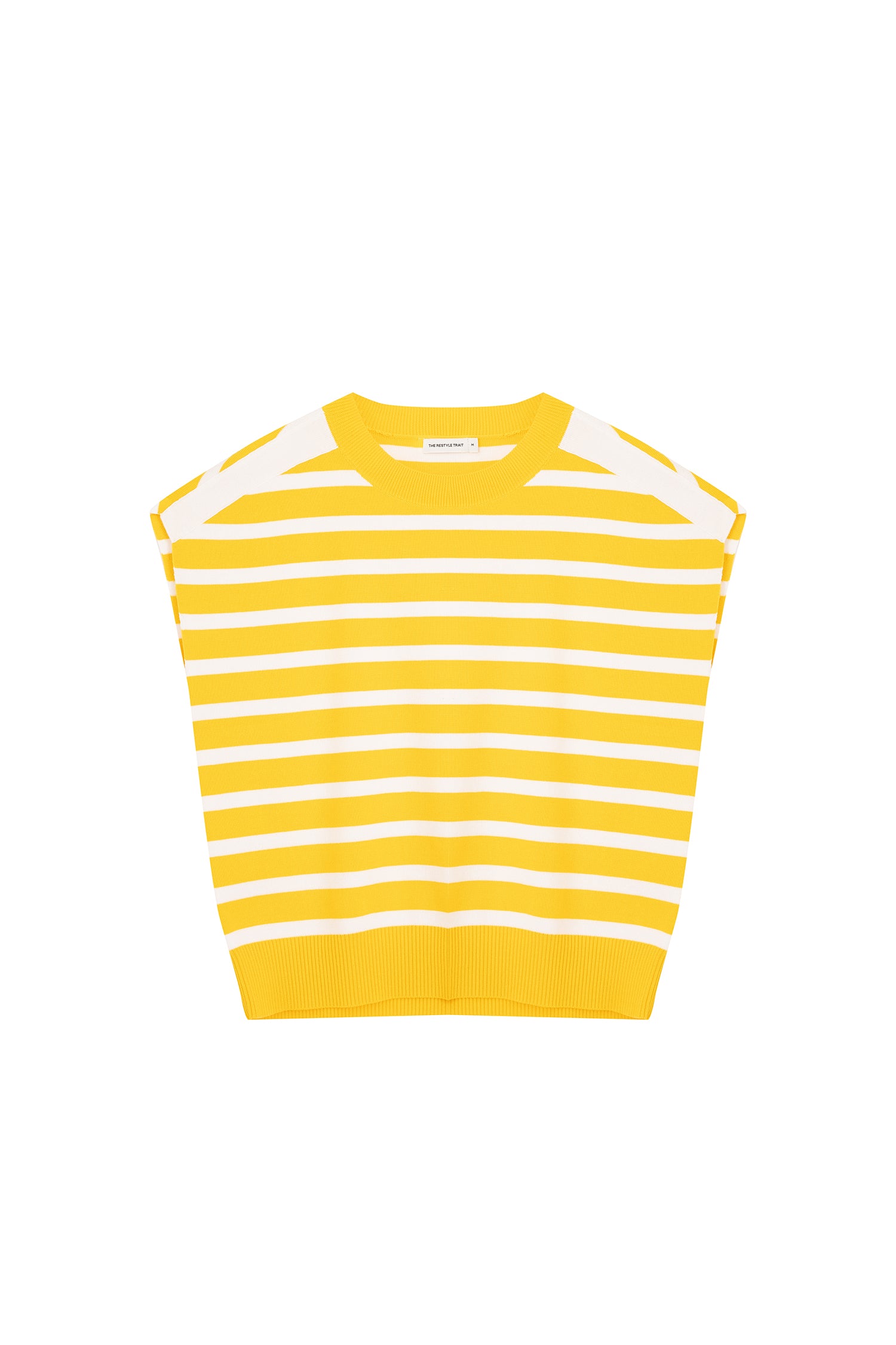 Knitted Striped Top - Canary