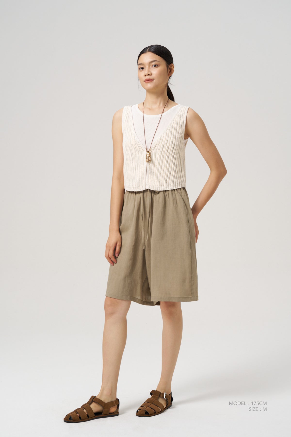 Knitted Vest - Cream