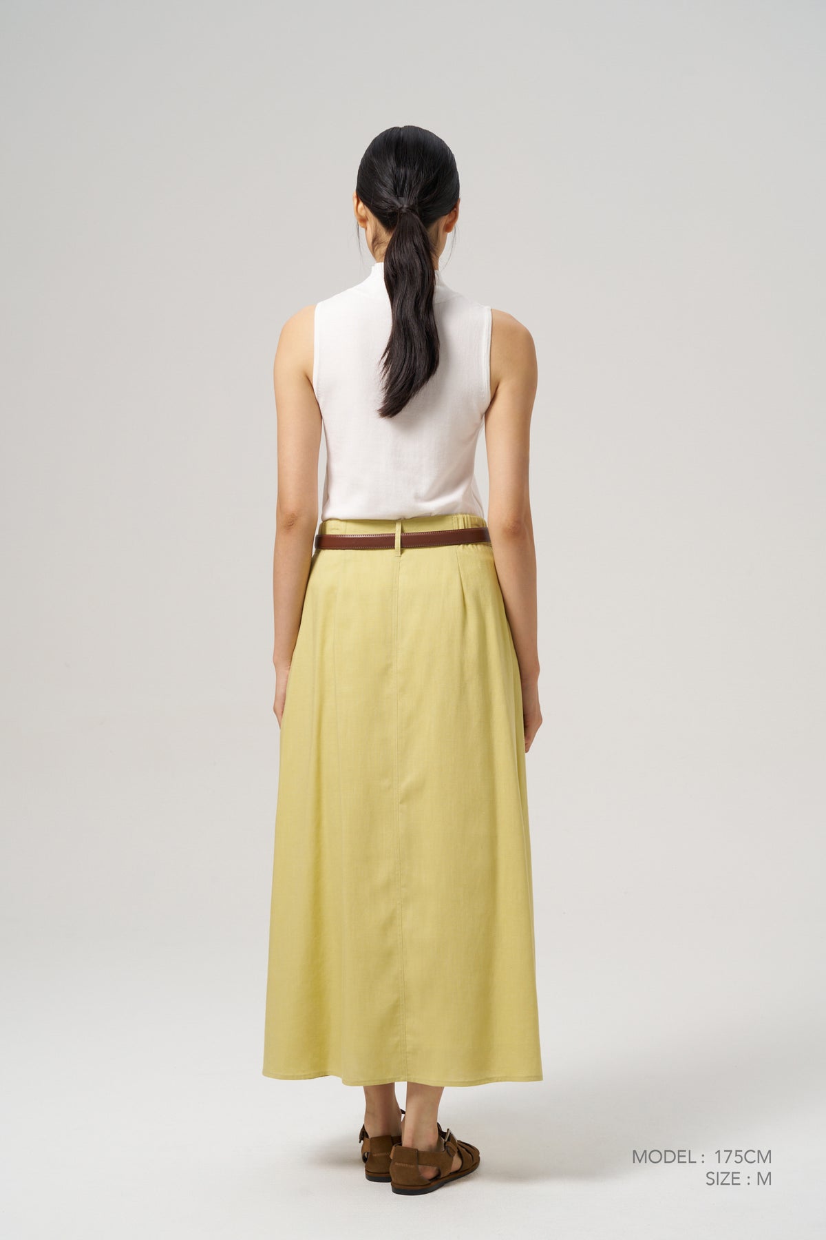 Knitted Ribbed Collar Top - Cream