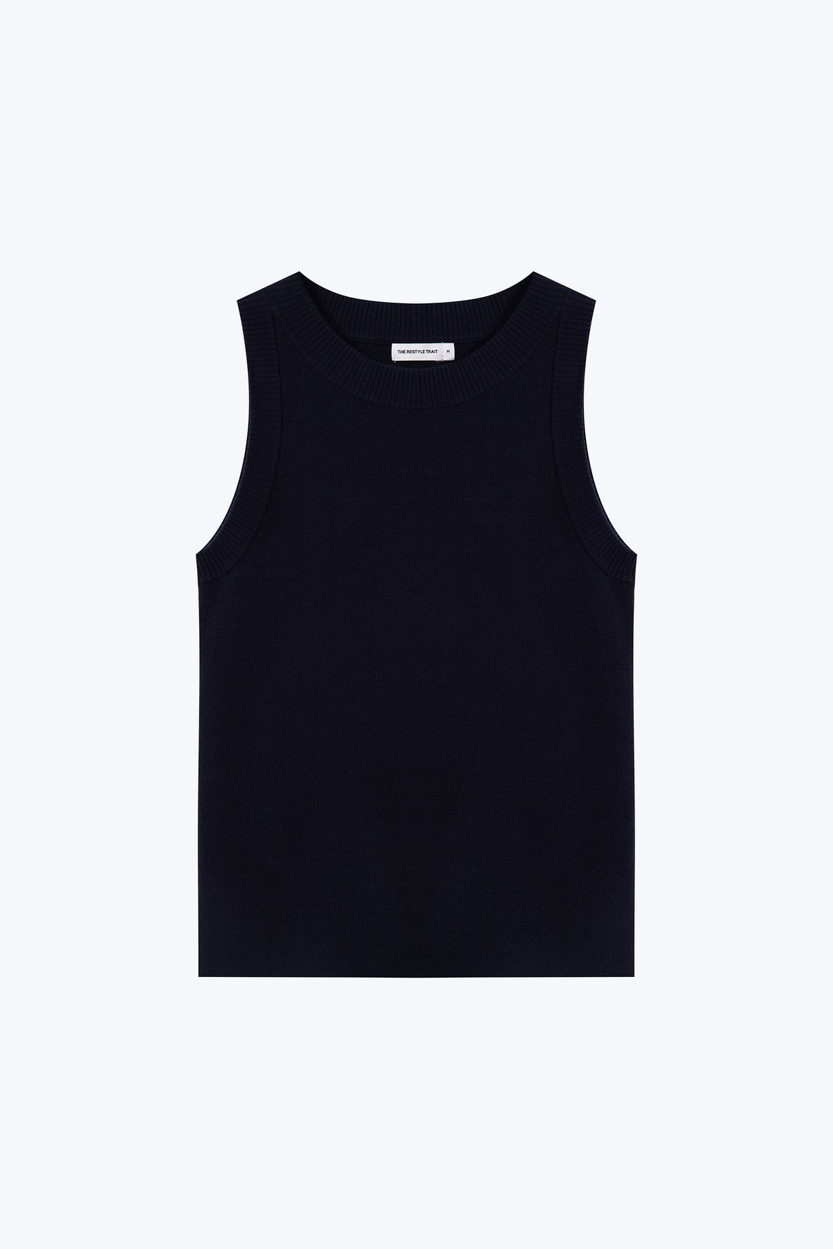 Knitted Racerback Top - Navy