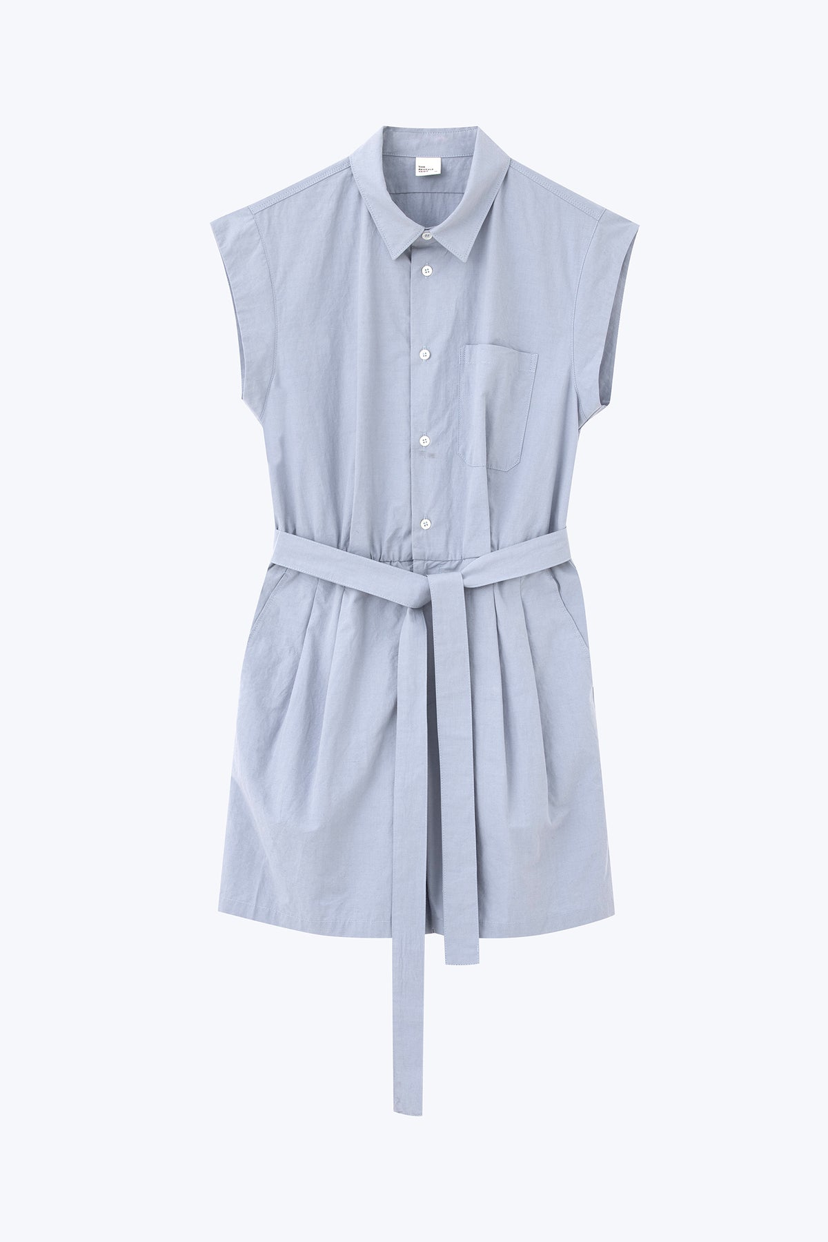 Button Up Jumpsuit - Grey Blue