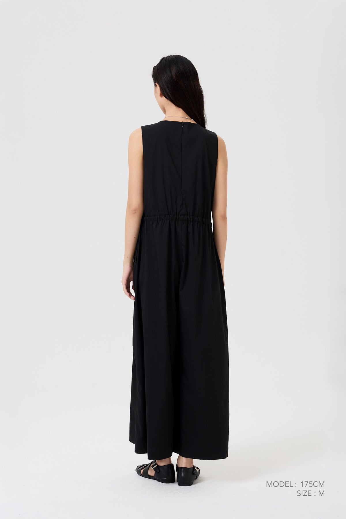 Drawstring Jumpsuit - Black