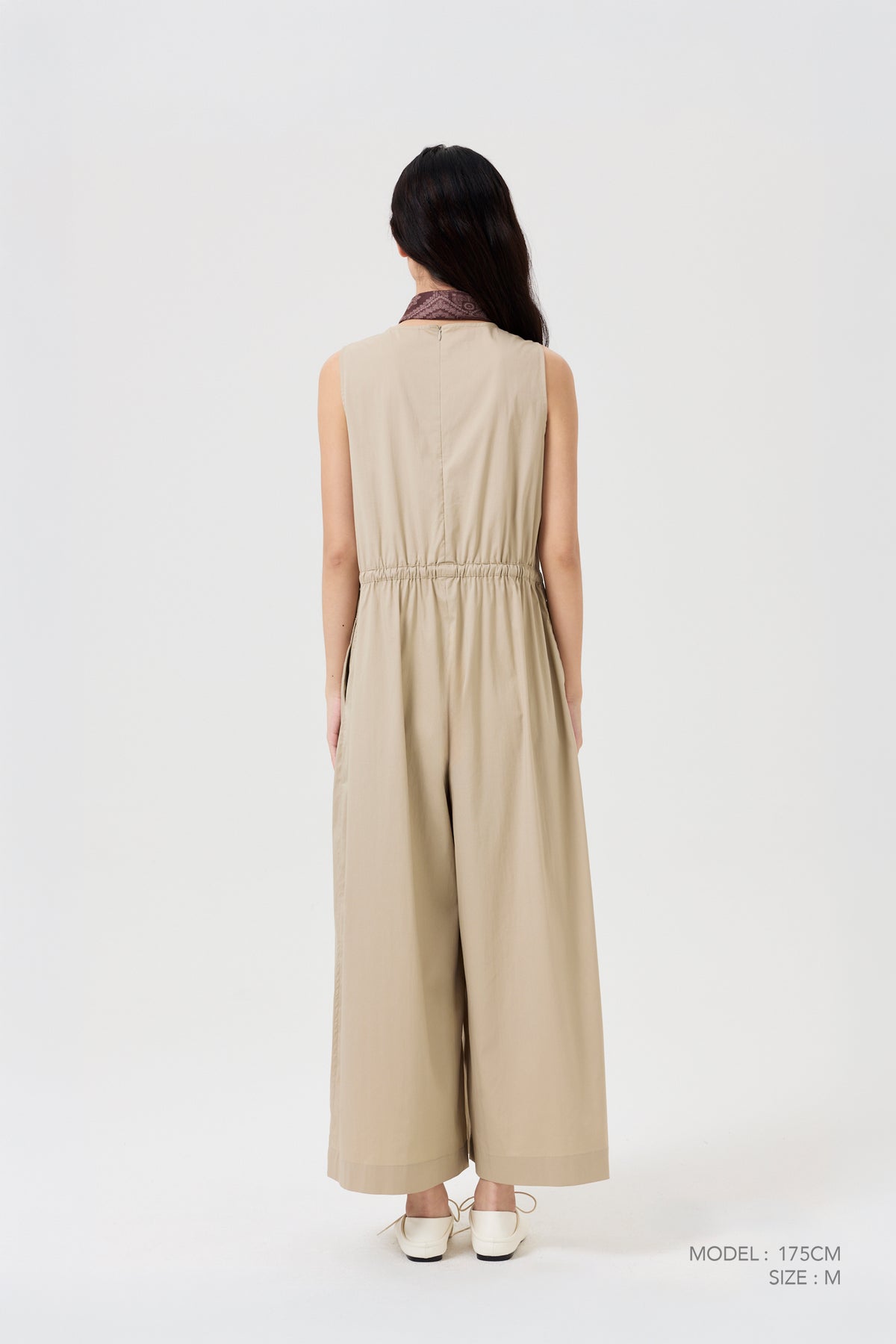 Drawstring Jumpsuit - Khaki