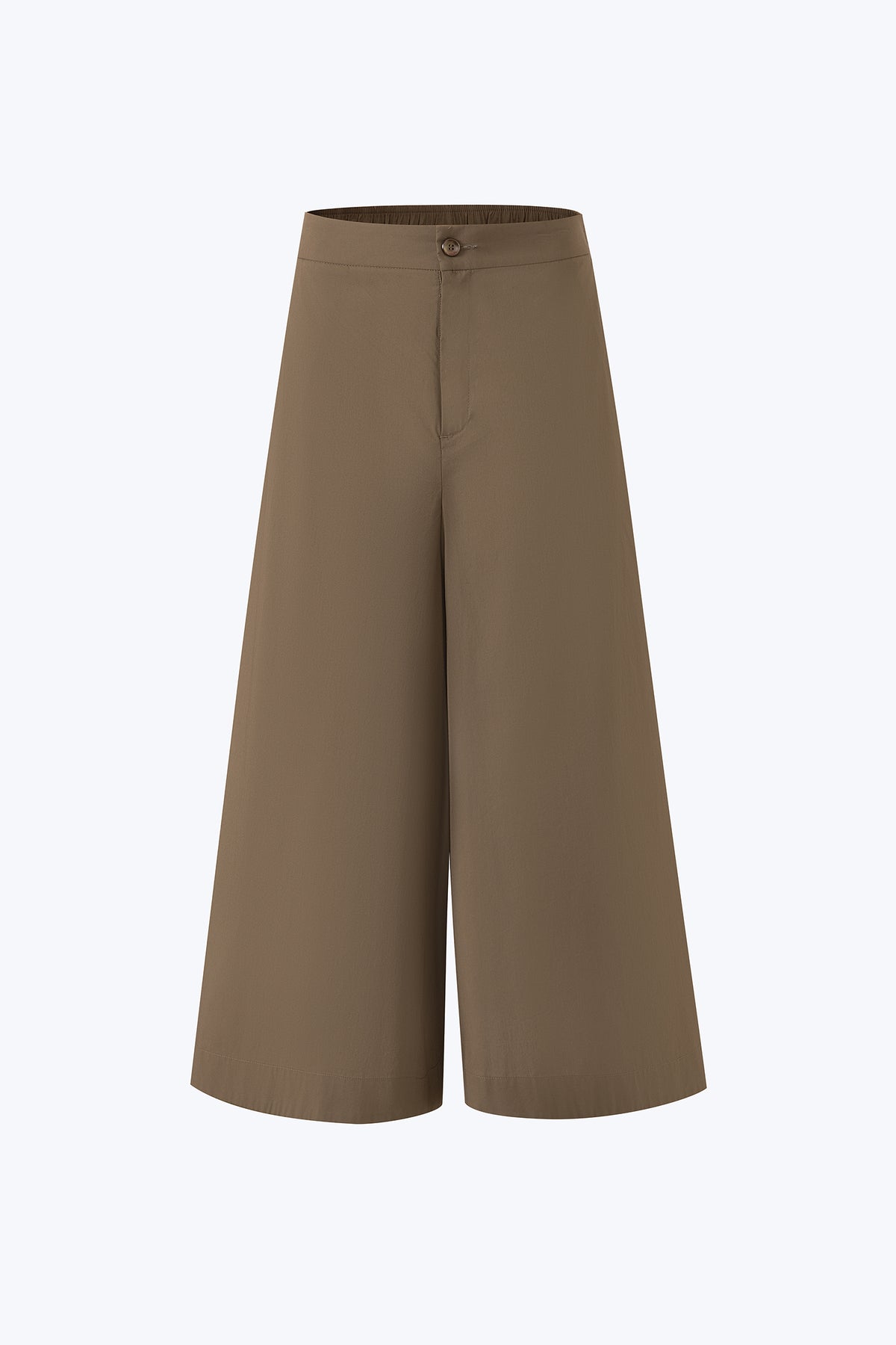 Double Button Flare Pants - Khaki Green