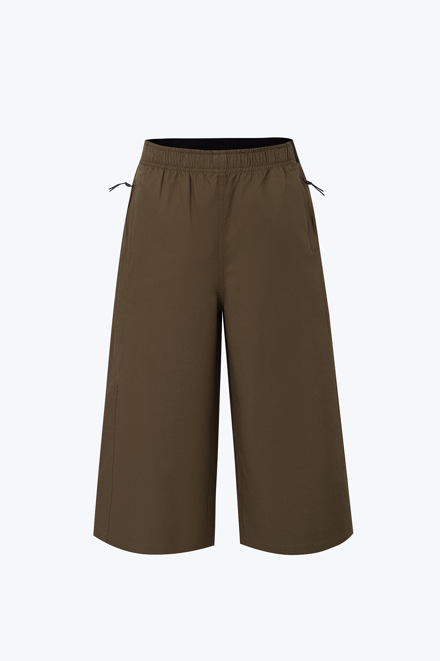 Zipper Pocket Culottes - Olive