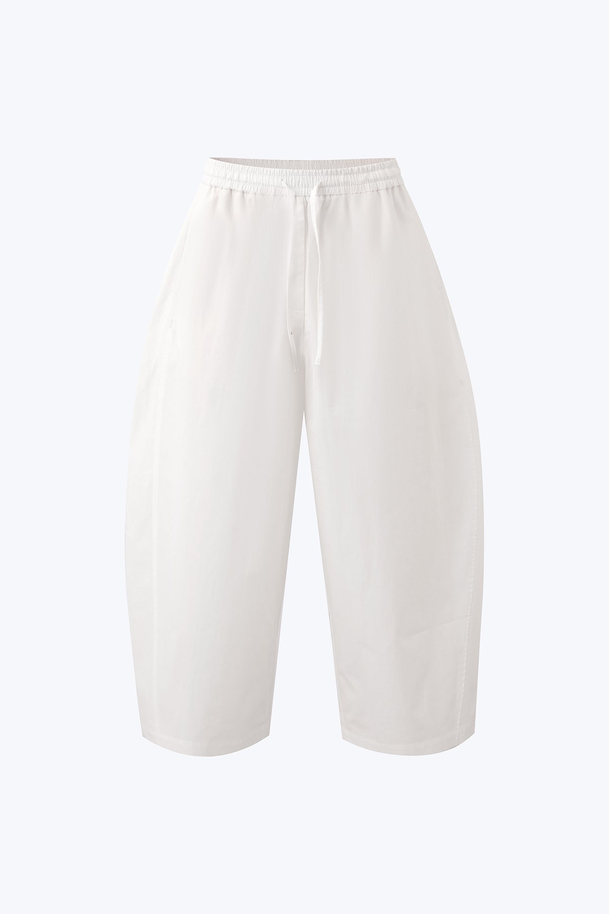 Elastic Waist Cocoon Trousers - Cream