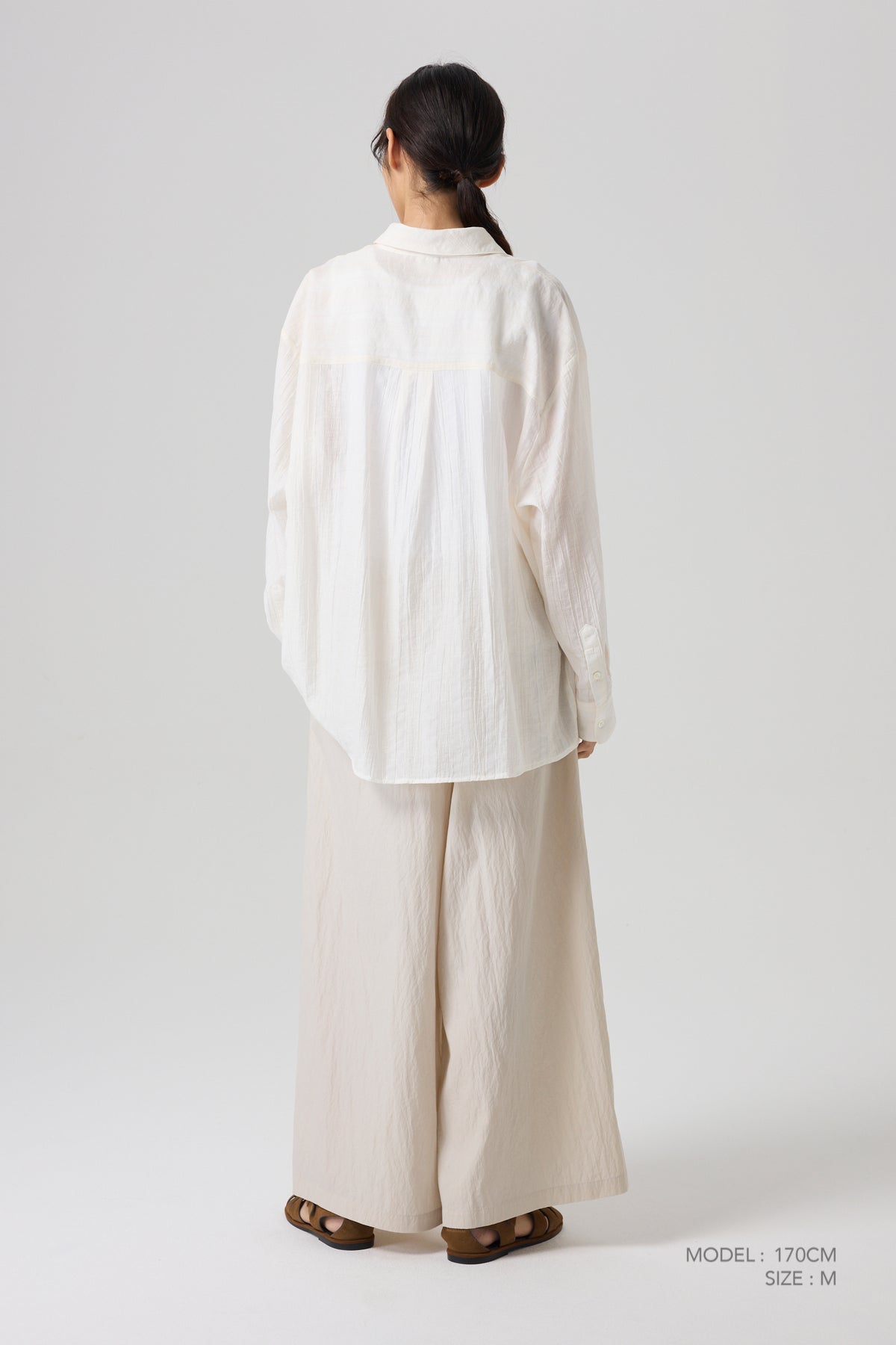 Double Waistband Trousers - Beige