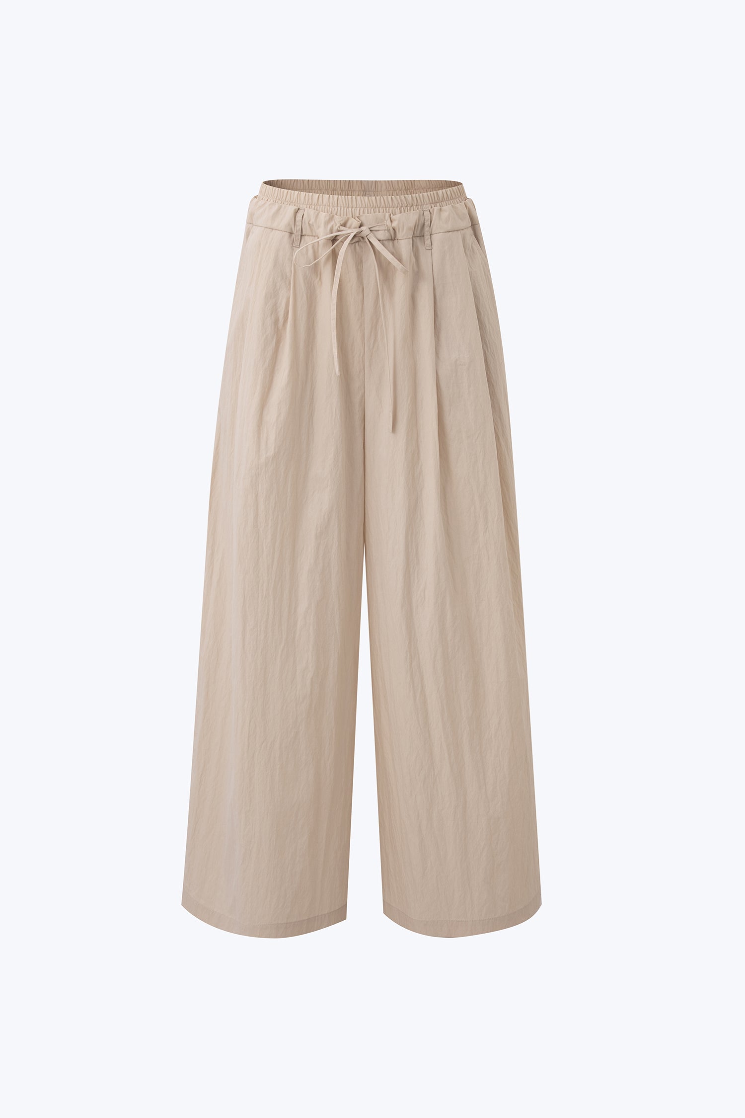 Double Waistband Trousers - Beige