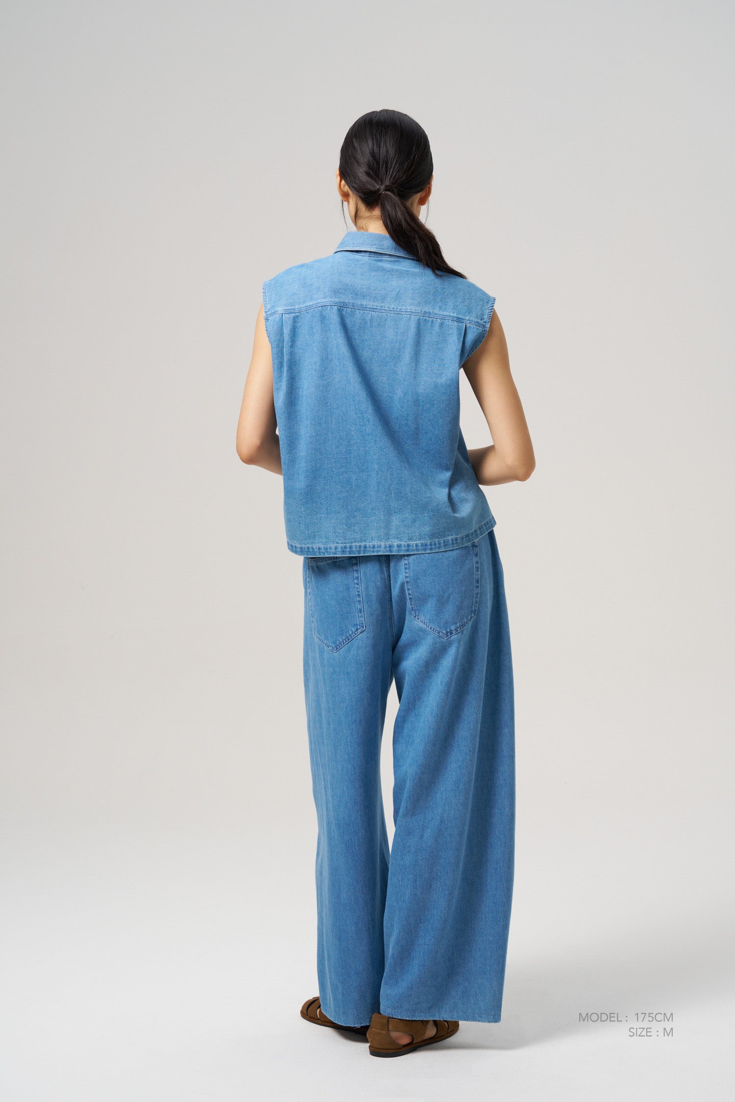 Denim Barrel Trousers - Denim