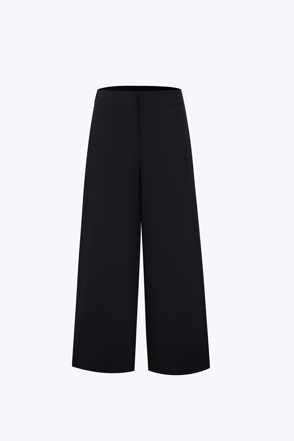 Polyester Rayon Flare Pants - Black