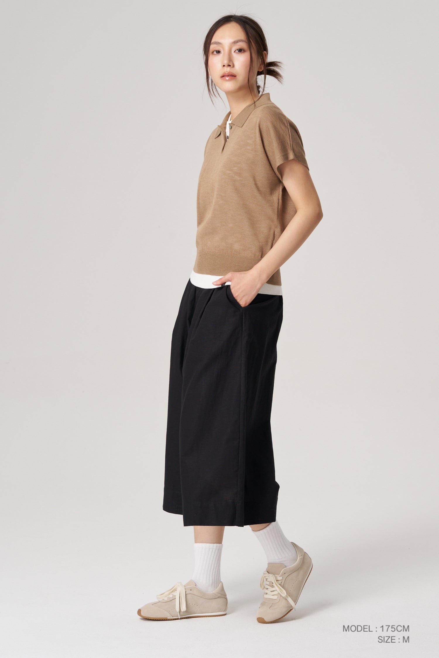 Wide-Legged Culottes - Black